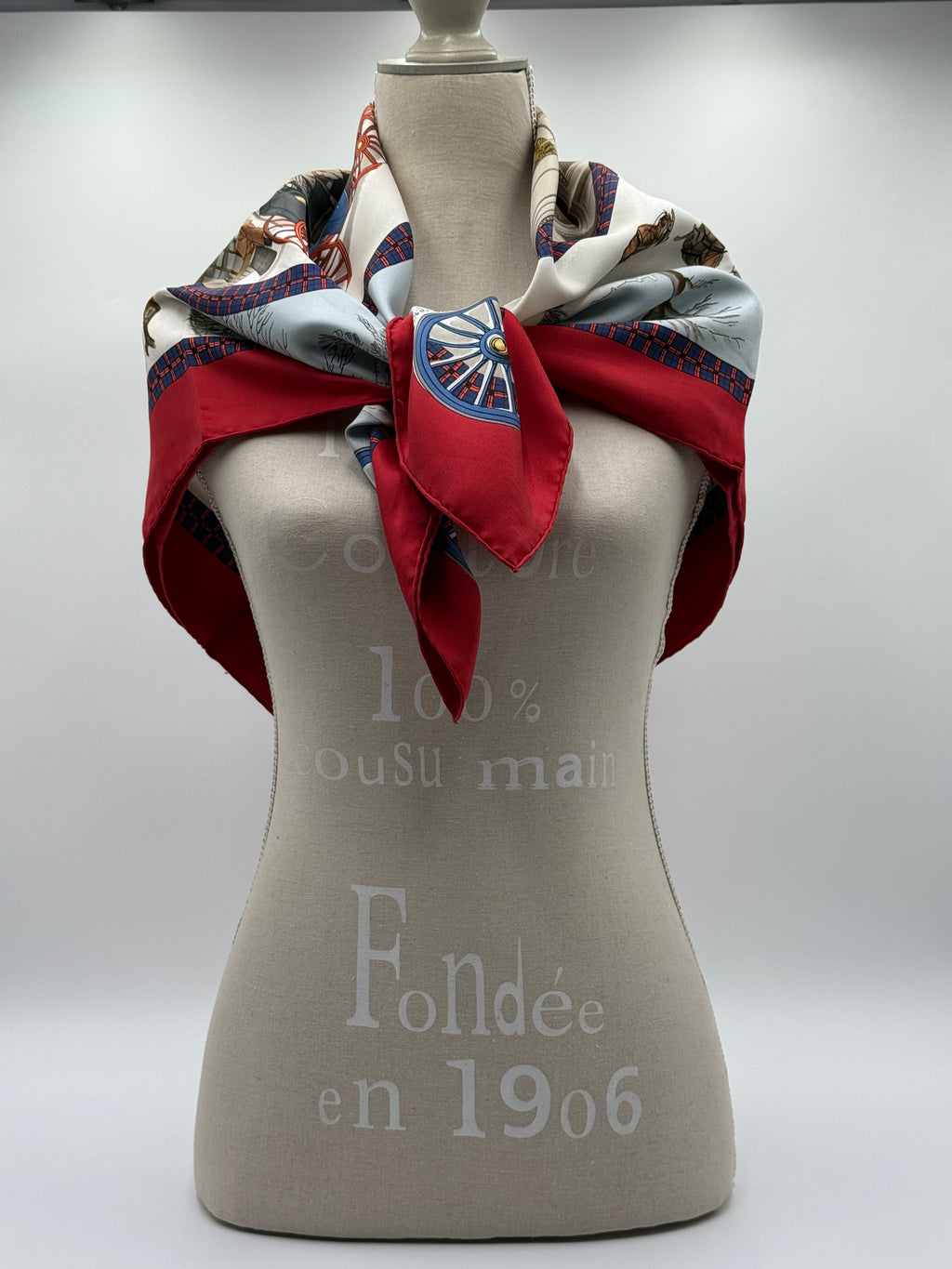 Hermès "L'ivern en Poste"  Foulard di Seta Vintage - Mercatino di Ninni