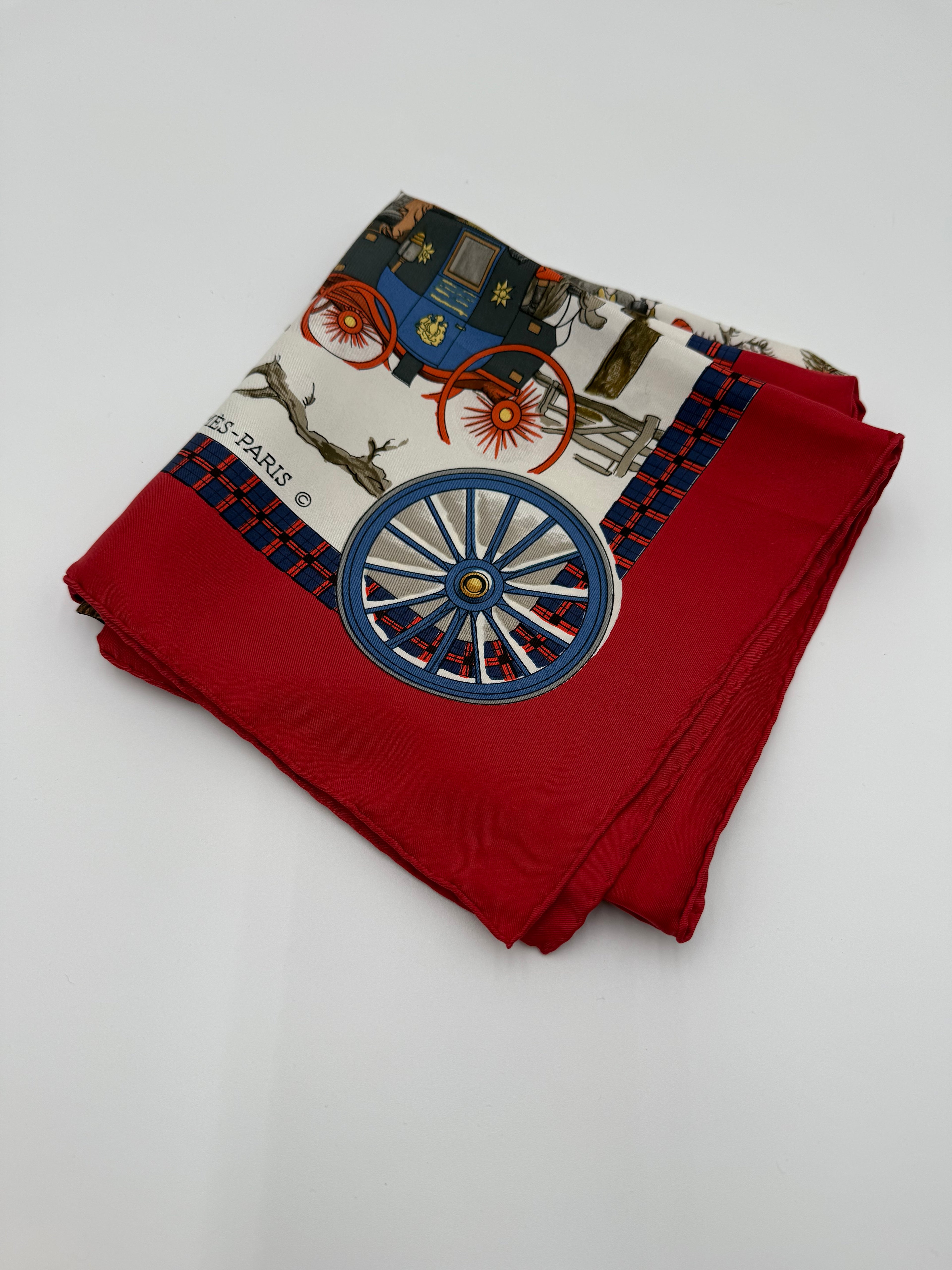 Hermès "L'ivern en Poste"  Foulard di Seta Vintage - Mercatino di Ninni