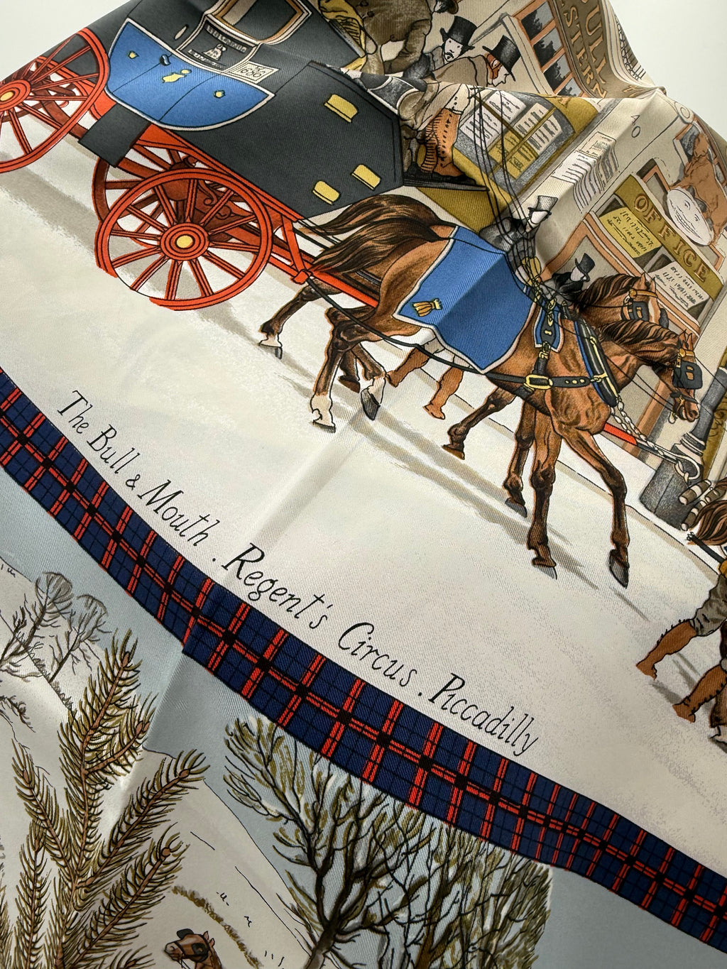 Hermès "L'ivern en Poste"  Foulard di Seta Vintage - Mercatino di Ninni