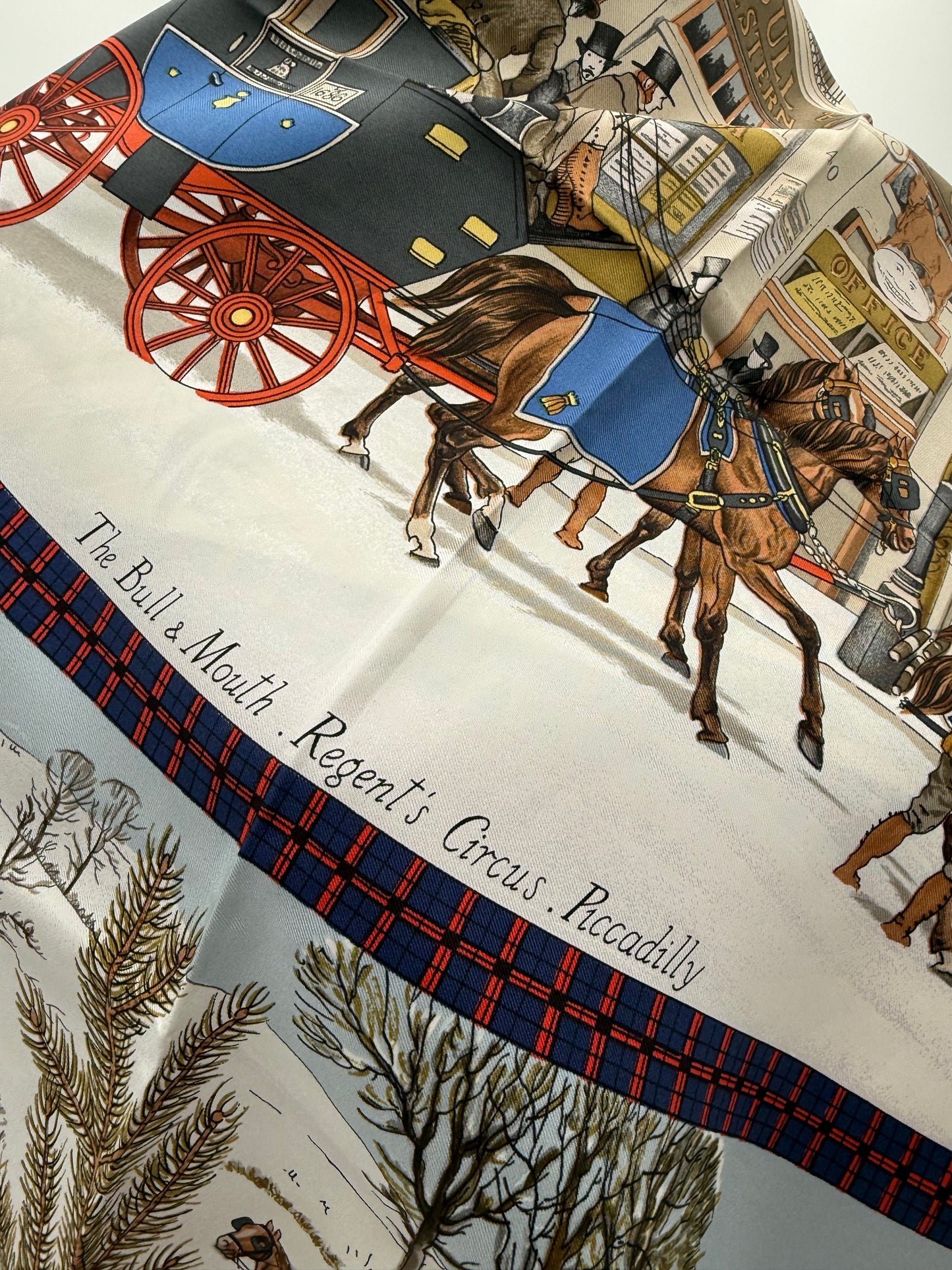 Hermès "L'ivern en Poste"  Foulard di Seta Vintage