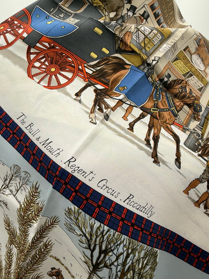 Hermès "L'ivern en Poste"  Foulard di Seta Vintage