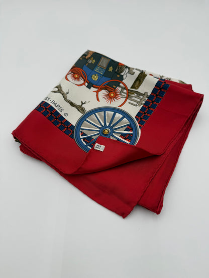 Hermès "L'ivern en Poste"  Foulard di Seta Vintage