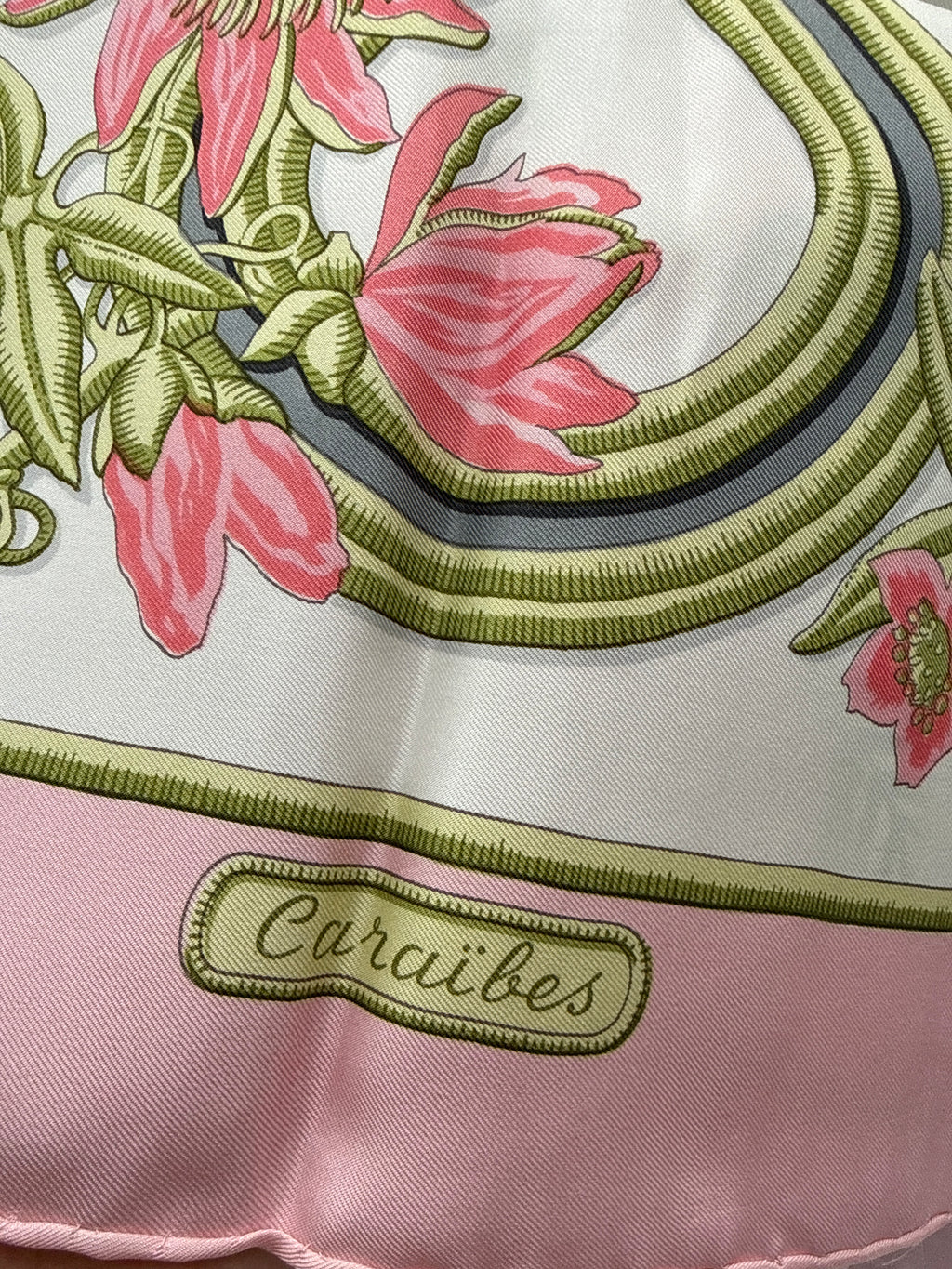 Hermès Vintage Foulard in Seta  “Caraibes” 1974 Christiane Vauzelles - Mercatino di Ninni