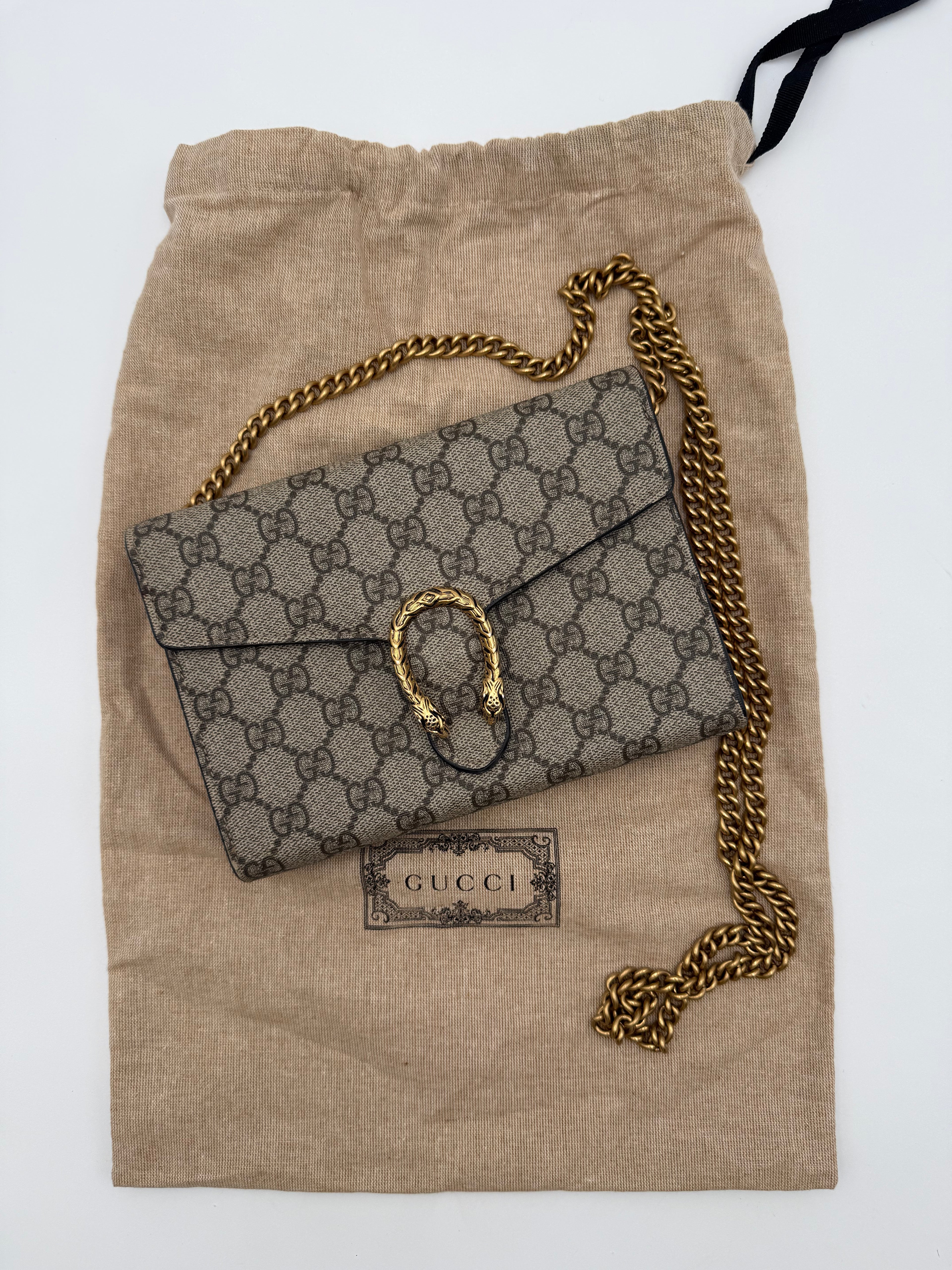 Gucci Borsa Dionysus GG Supreme Mini con Catena