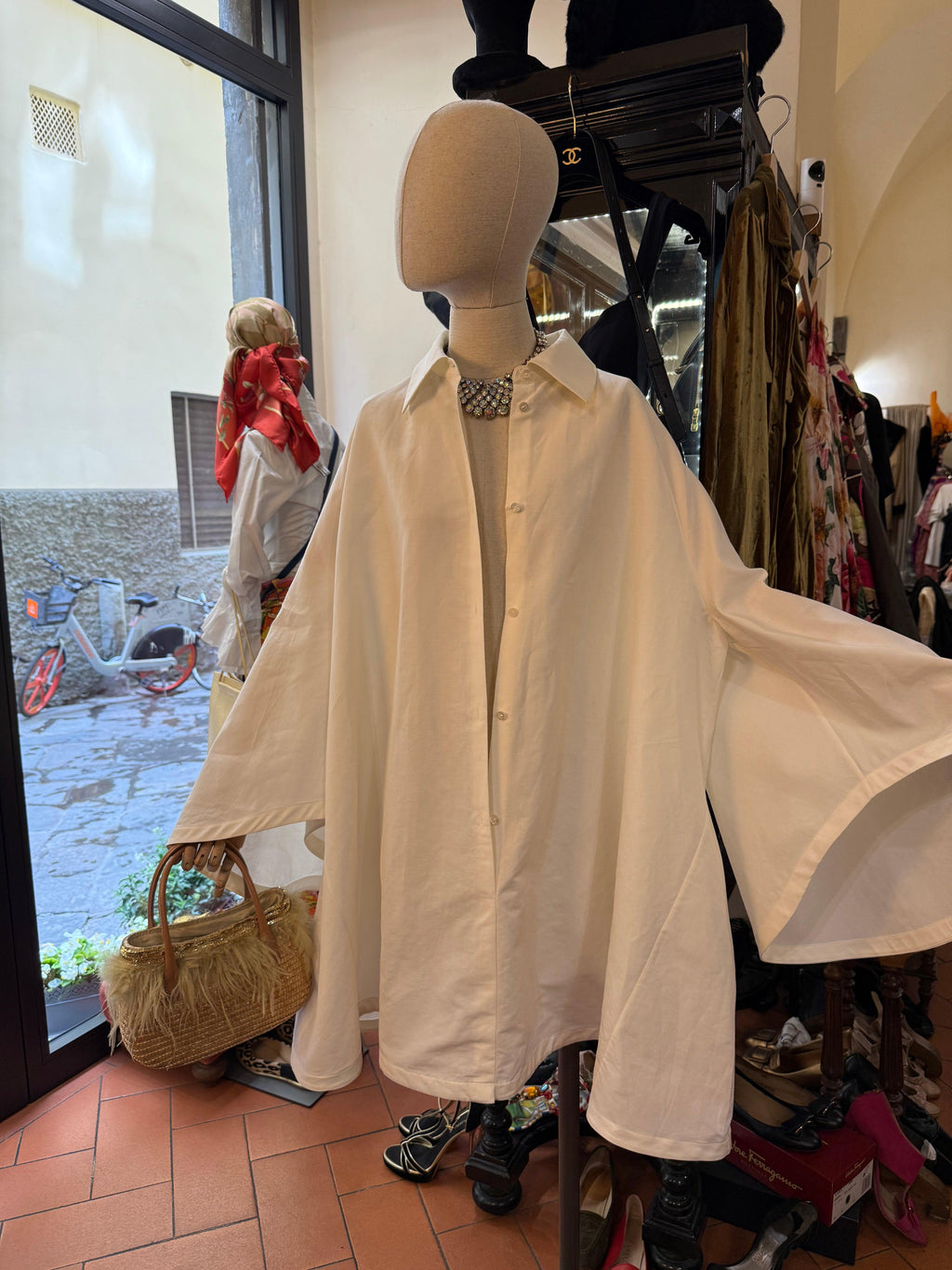 Camicia Jil Sander  Oversize con Maniche a Pipistrello - Mercatino di Ninni
