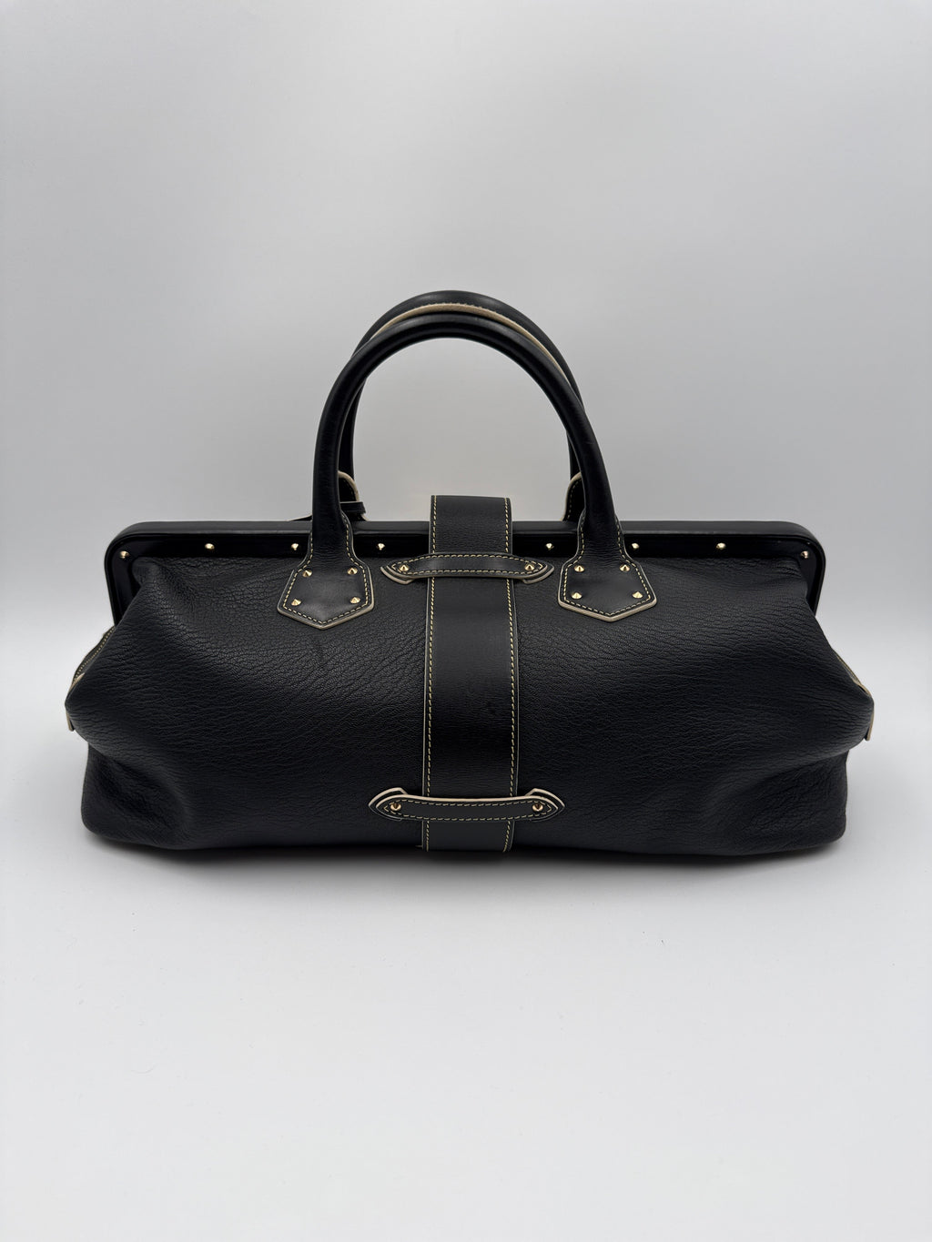 Louis Vuitton Angenieux GM Borsa in Pelle Nera Louis vuitton