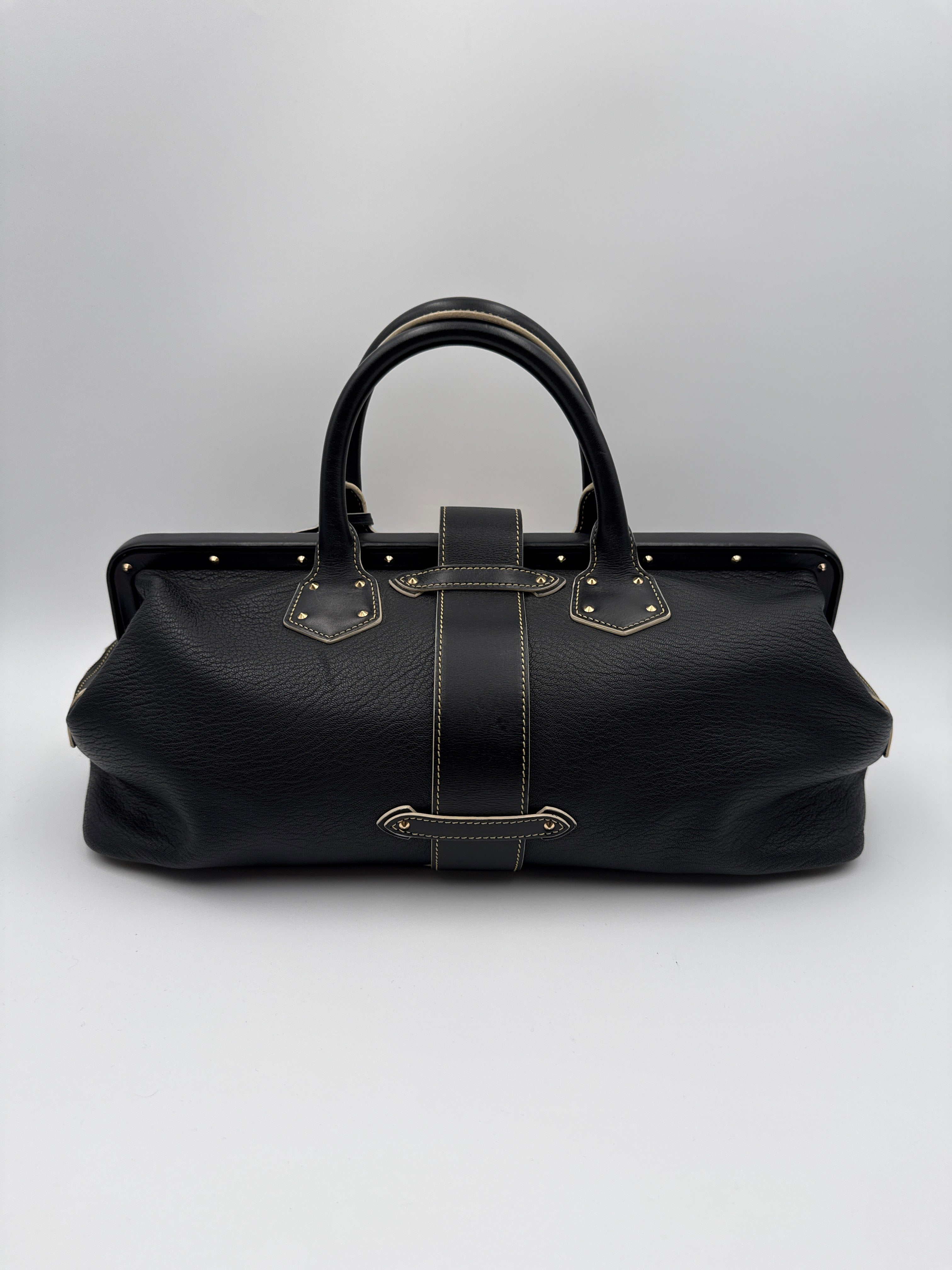 Louis Vuitton Angenieux GM Borsa in Pelle Nera Louis vuitton