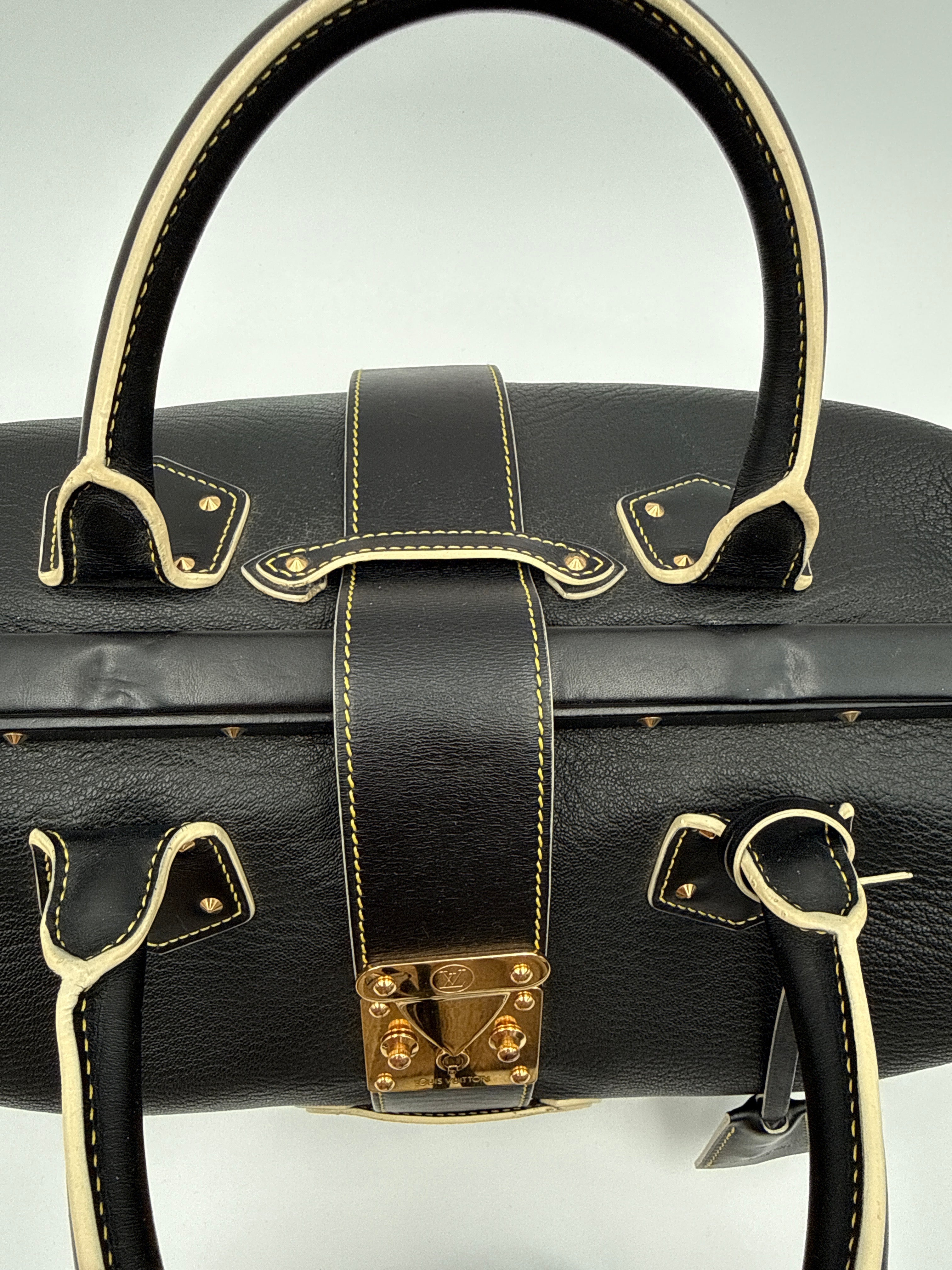 Louis Vuitton Angenieux GM Borsa in Pelle Nera Louis vuitton