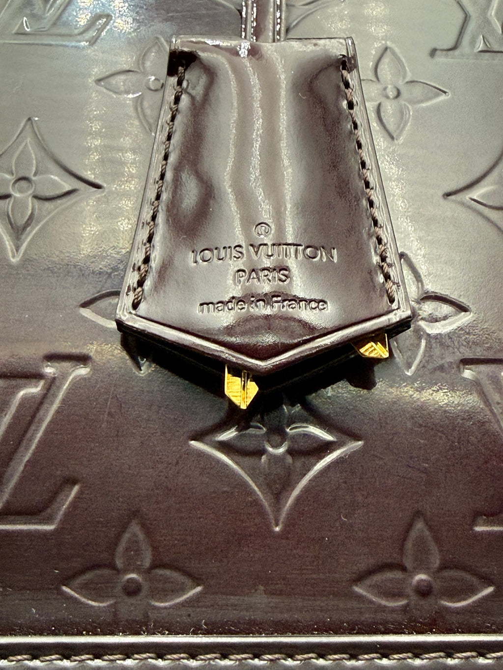 Louis Vuitton Borsa Alma MM in Pelle Monogram Vernice Bordeaux - Mercatino di Ninni