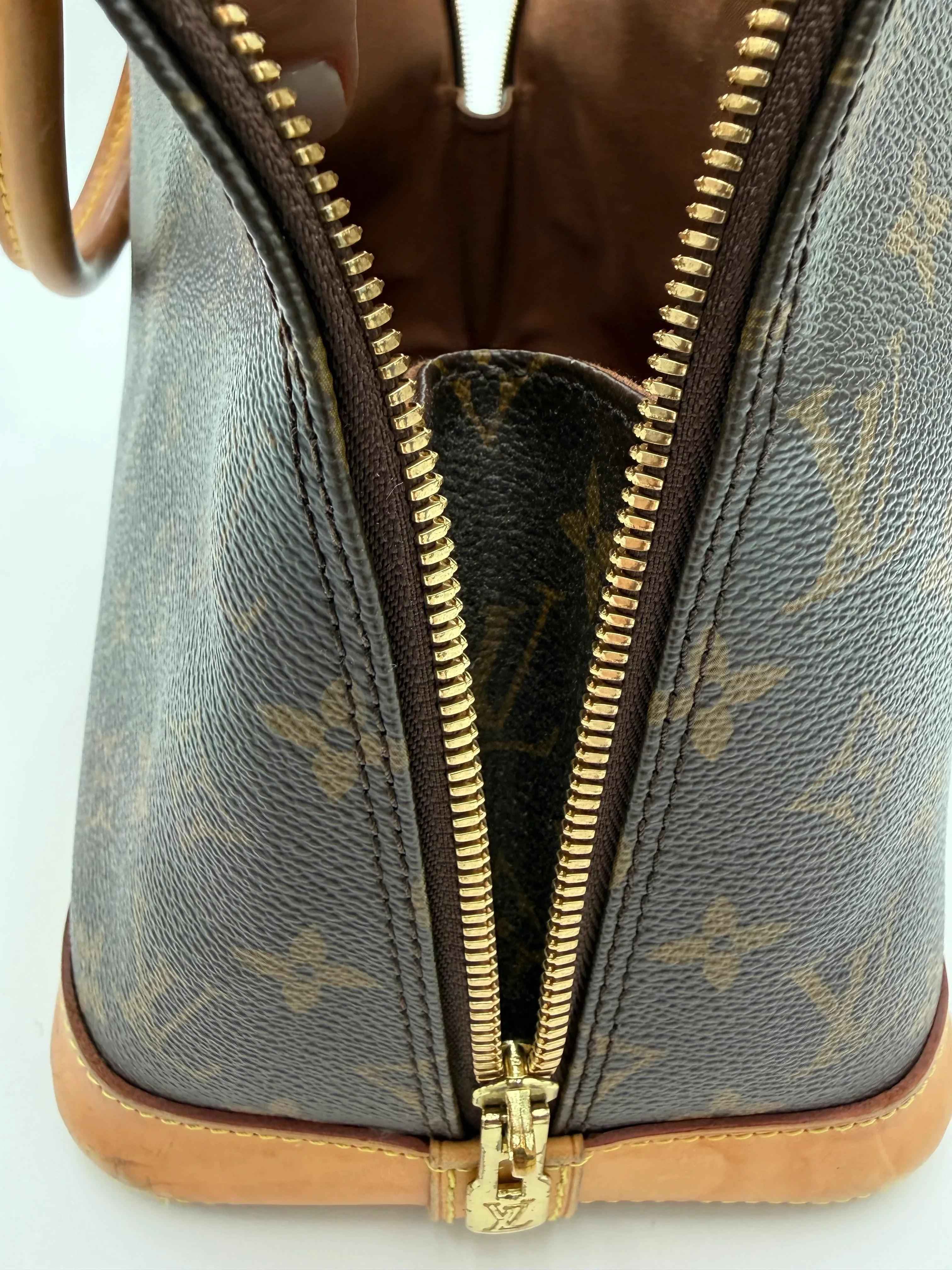 Louis Vuitton Borsa Alma Vintage Monogram Tela e Pelle Marrone