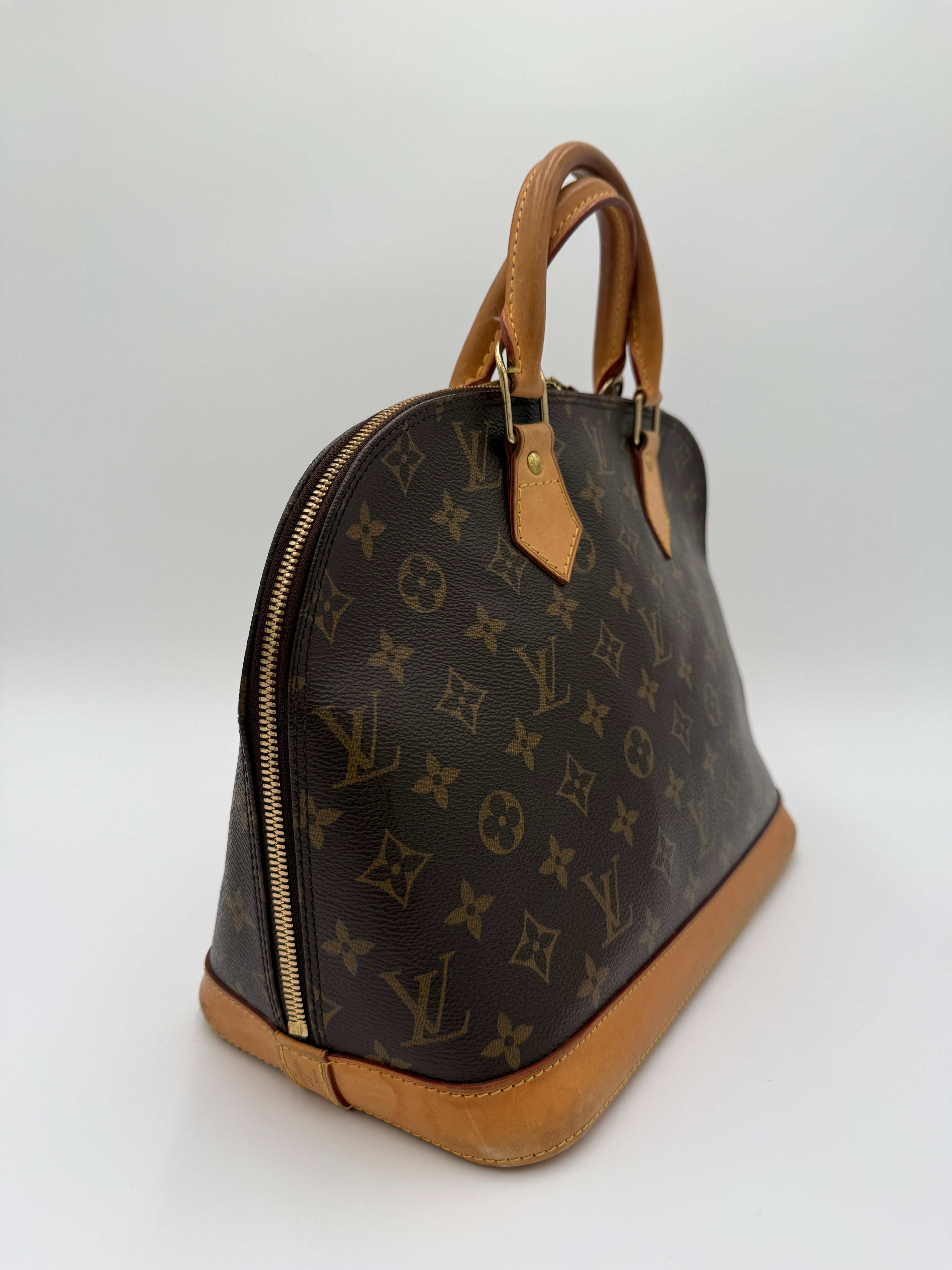 Louis Vuitton Borsa Alma Vintage Monogram Tela e Pelle Marrone - Mercatino di Ninni