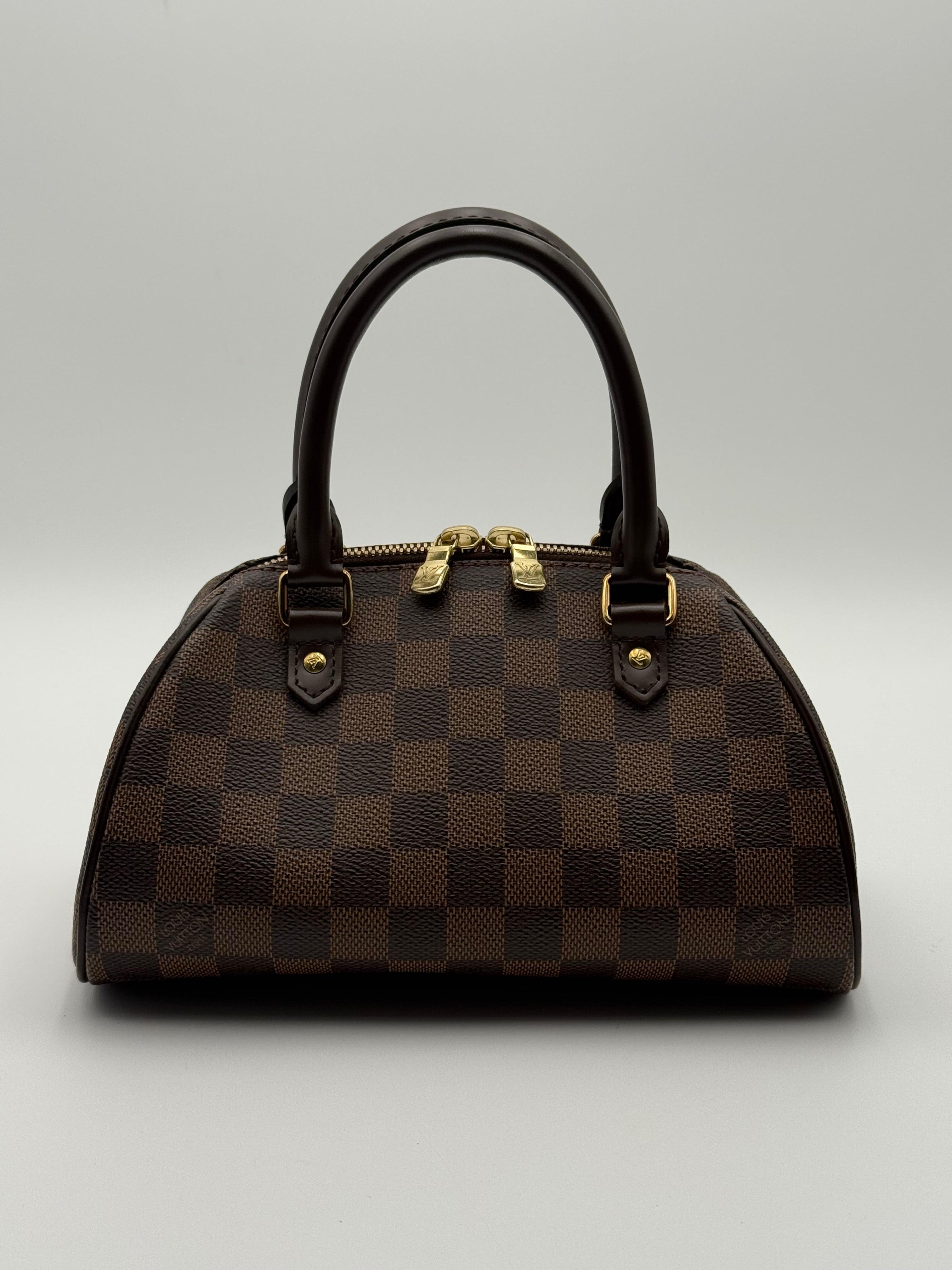 Louis Vuitton Borsa Ribera Mini in Tela Damier Ébène Marrone - Mercatino di Ninni