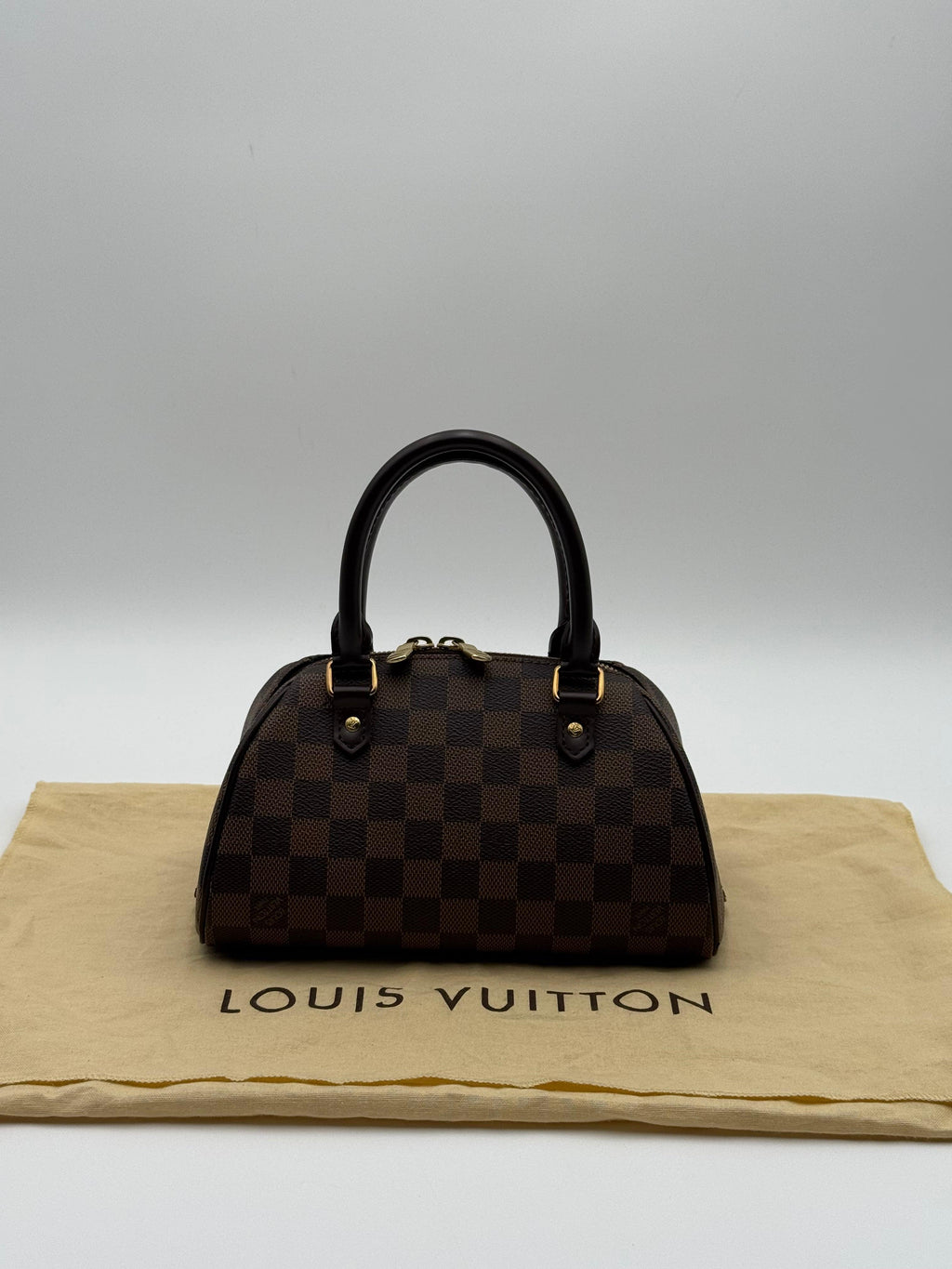 Louis Vuitton Borsa Ribera Mini in Tela Damier Ébène Marrone - Mercatino di Ninni