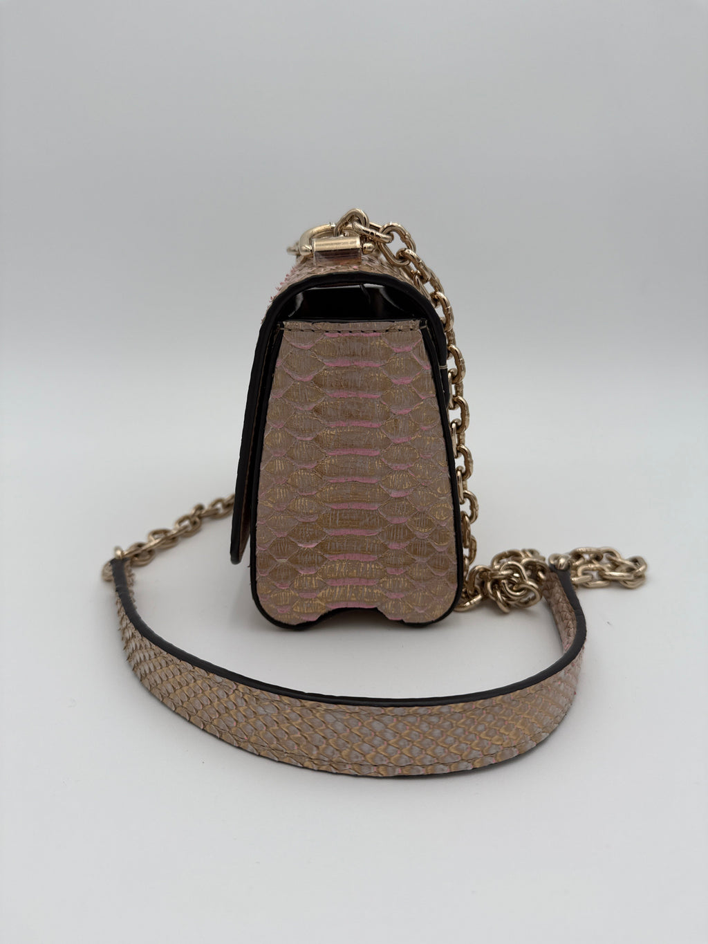 Louis Vuitton Borsa Twist Mini in Pelle di Pitone Rosa Louis vuitton