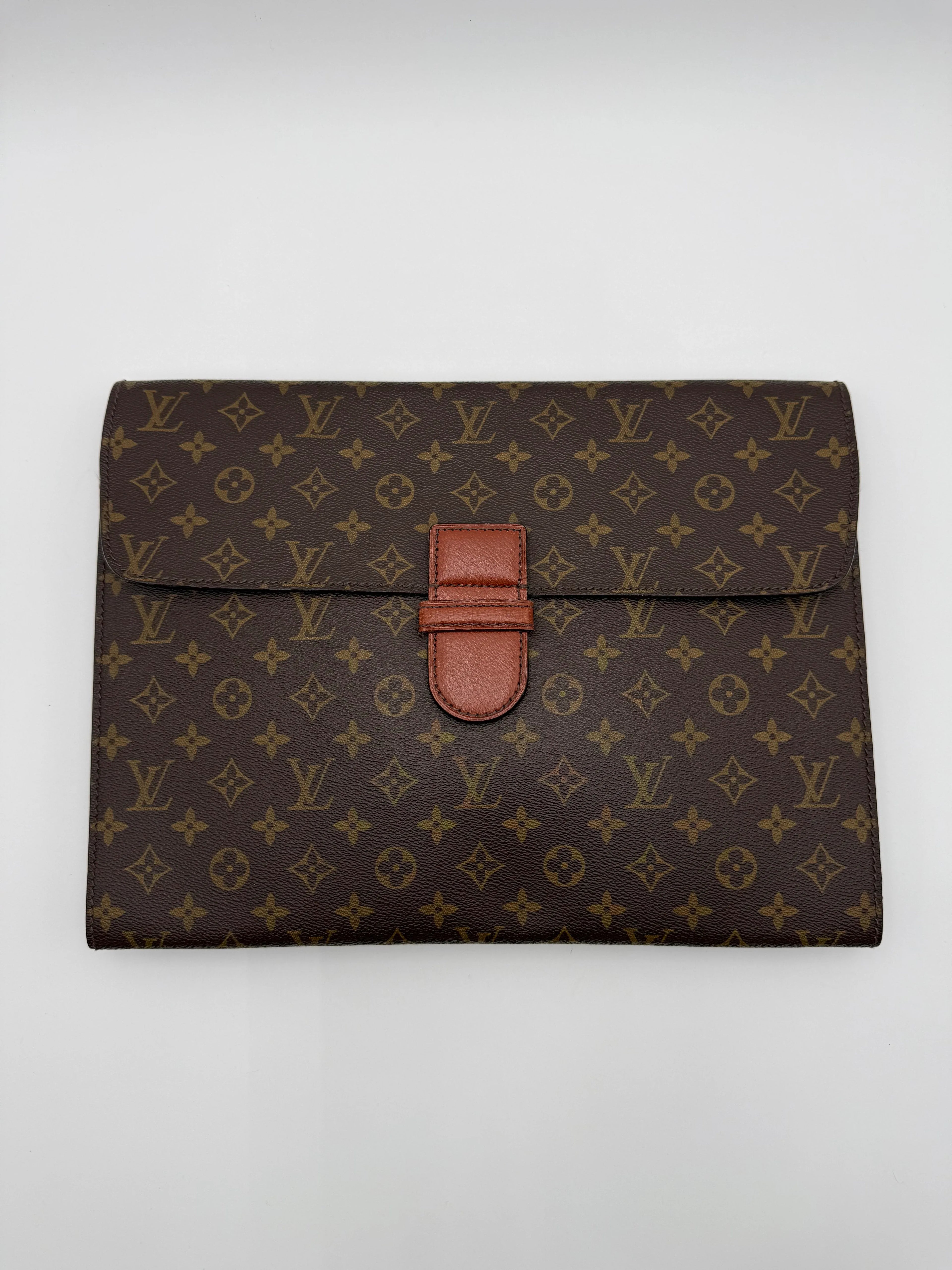 Louis Vuitton Cartella Ministre Vintage in Tela Monogram Marrone - Mercatino di Ninni