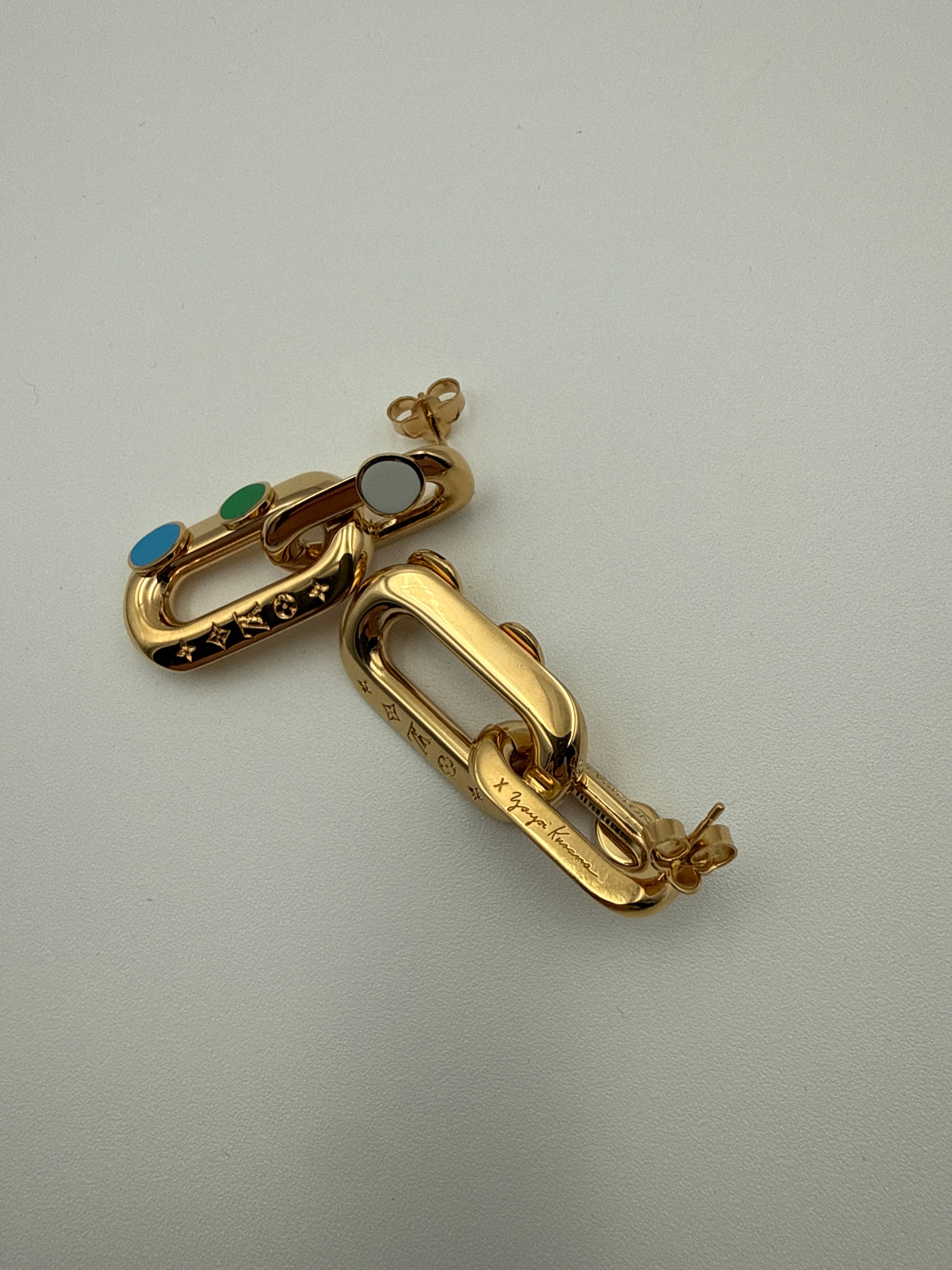 Louis Vuitton  Kusama YaYoi Orecchini Metallo Dorato Louis vuitton