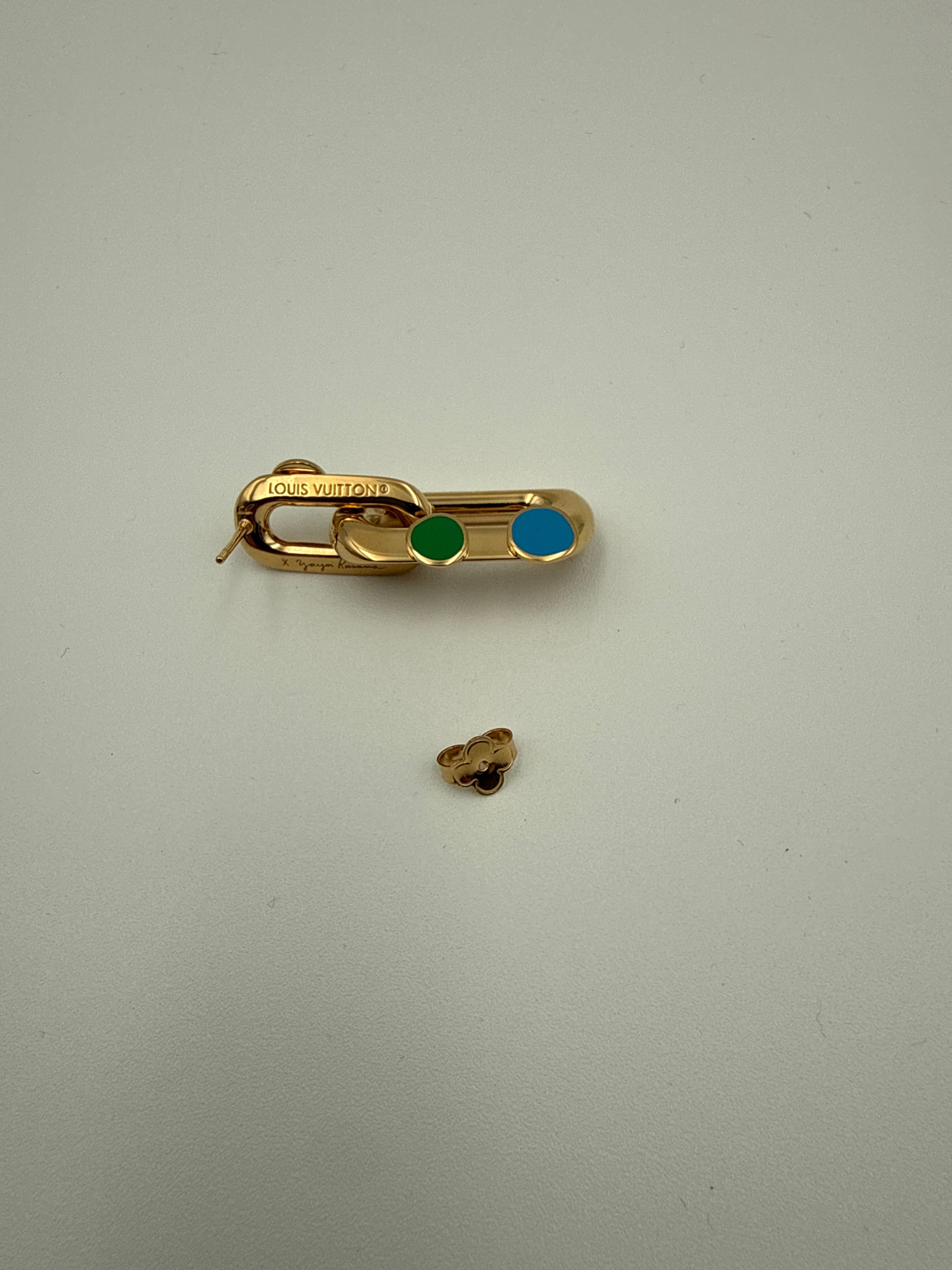 Louis Vuitton  Kusama YaYoi Orecchini Metallo Dorato Louis vuitton