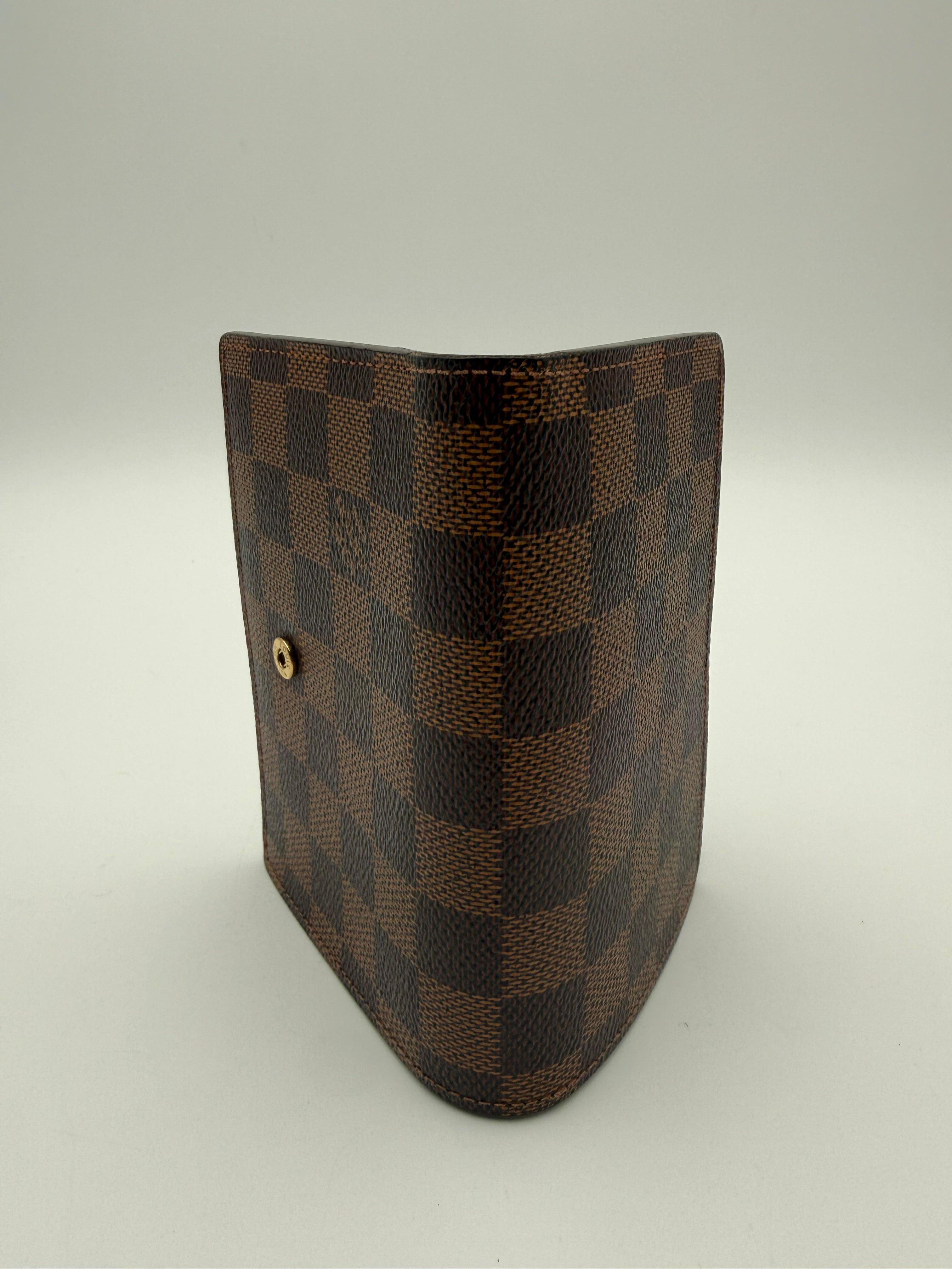 Louis Vuitton Portafoglio in Tela Damier Ebene Marrone - Mercatino di Ninni