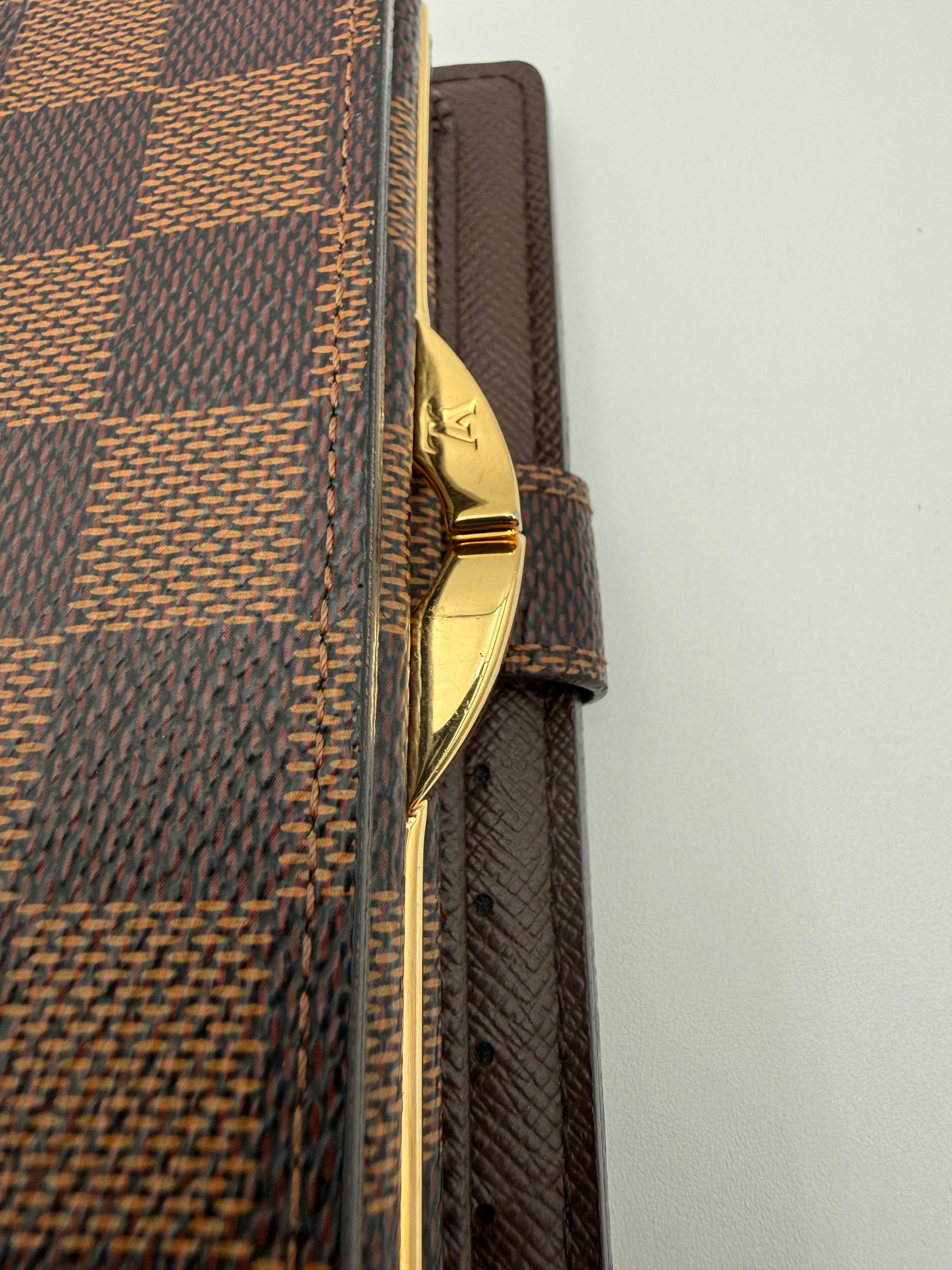 Louis Vuitton Portafoglio in Tela Damier Ebene Marrone - Mercatino di Ninni