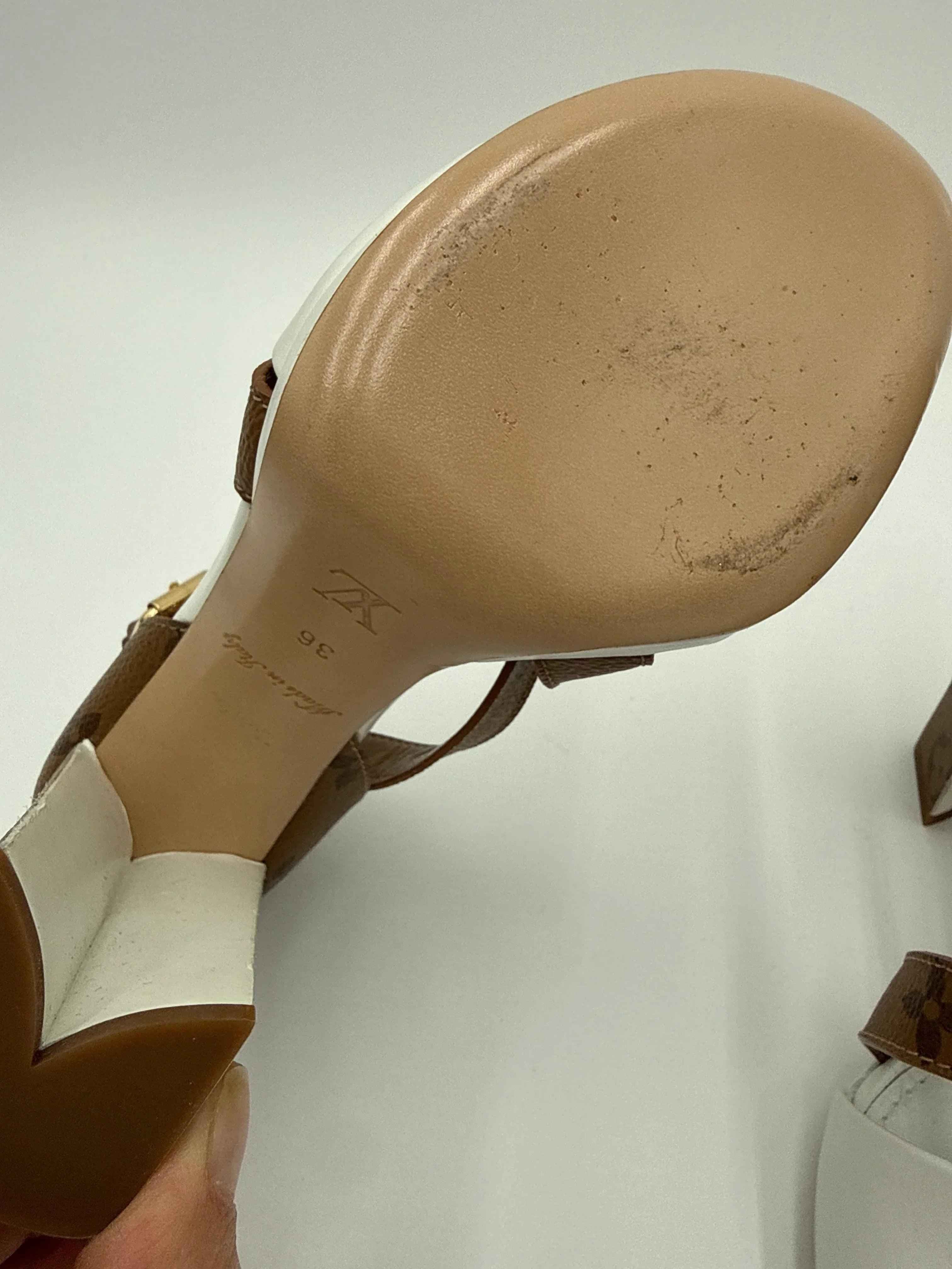 Louis Vuitton Sandali Bicolore Pelle Biana