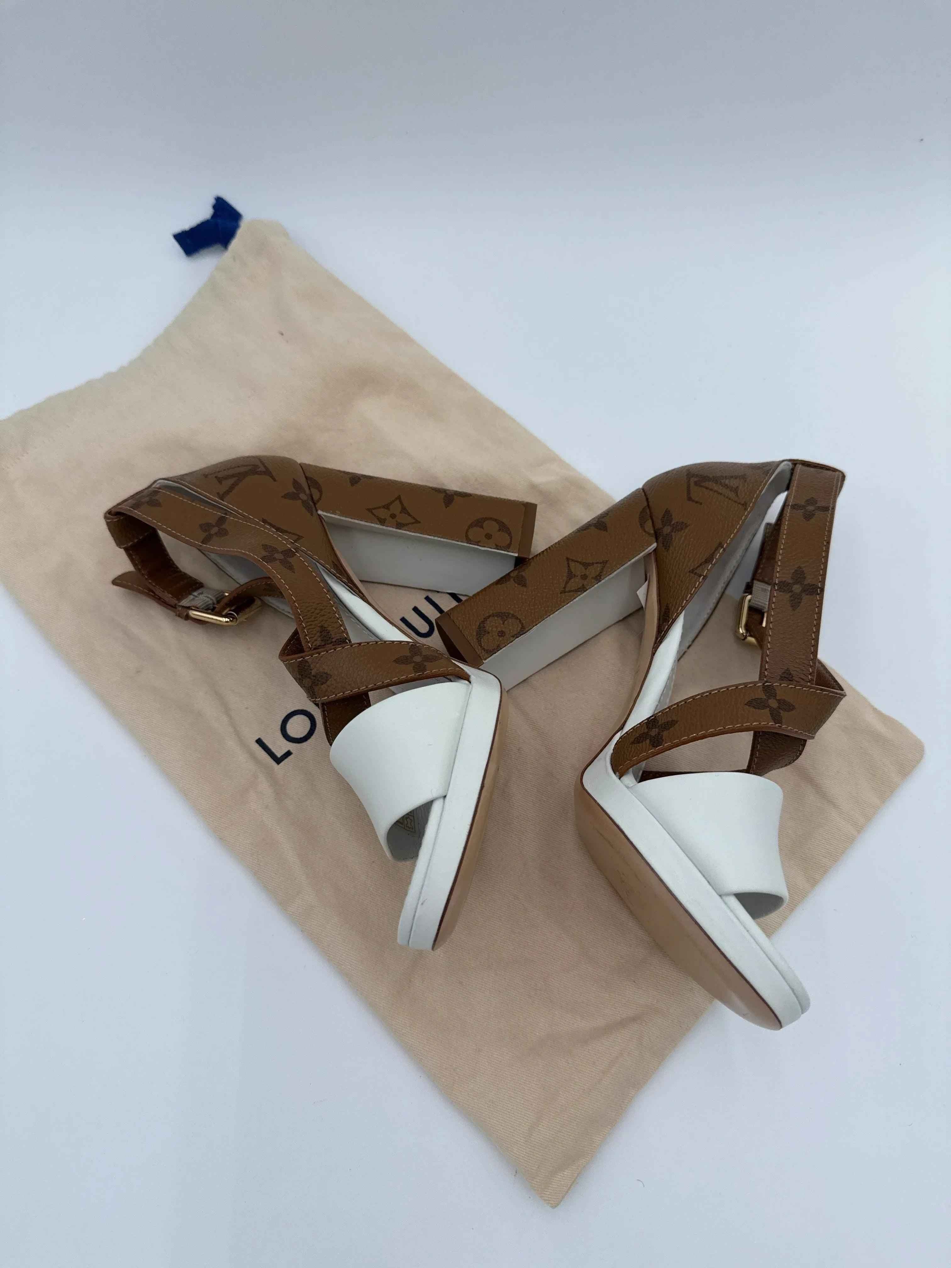 Louis Vuitton Sandali Bicolore Pelle Biana