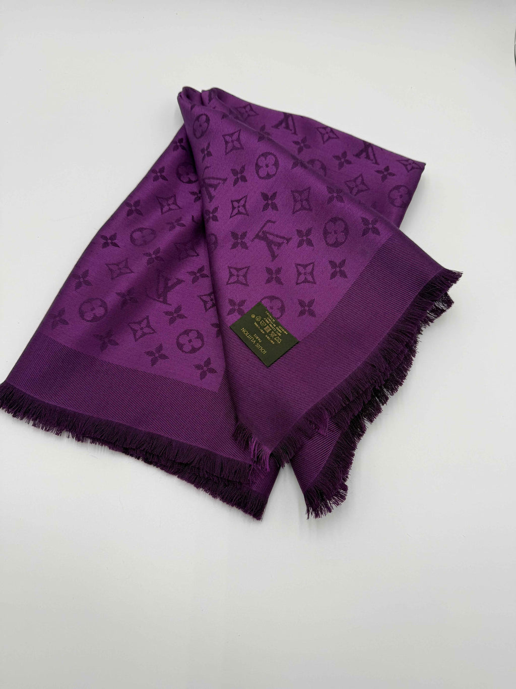 Louis Vuitton Sciarpa Secondhand in Lana e Seta Viola