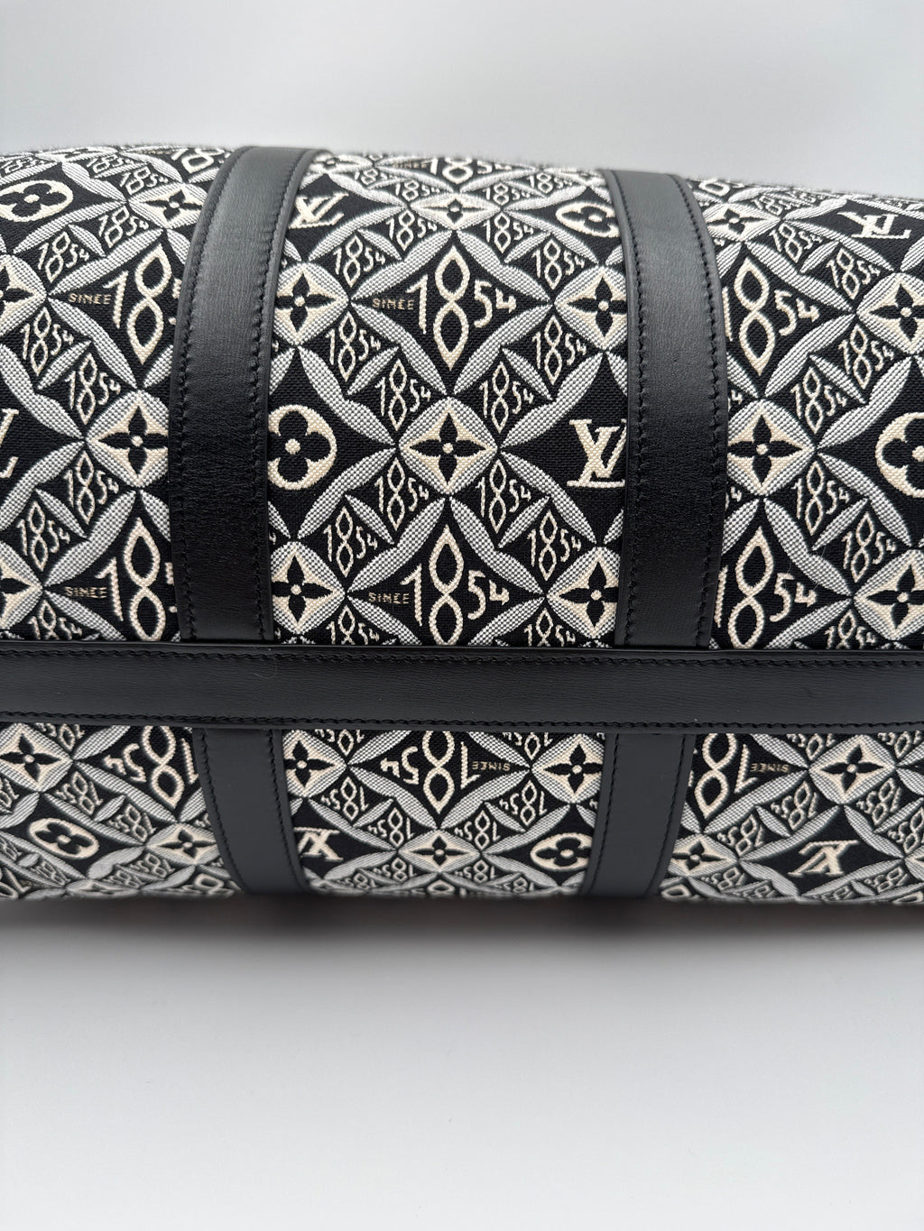 Louis Vuitton dal "1854 "Keepall Bandouliere Jaquard Borsone Viaggio Nero Louis vuitton