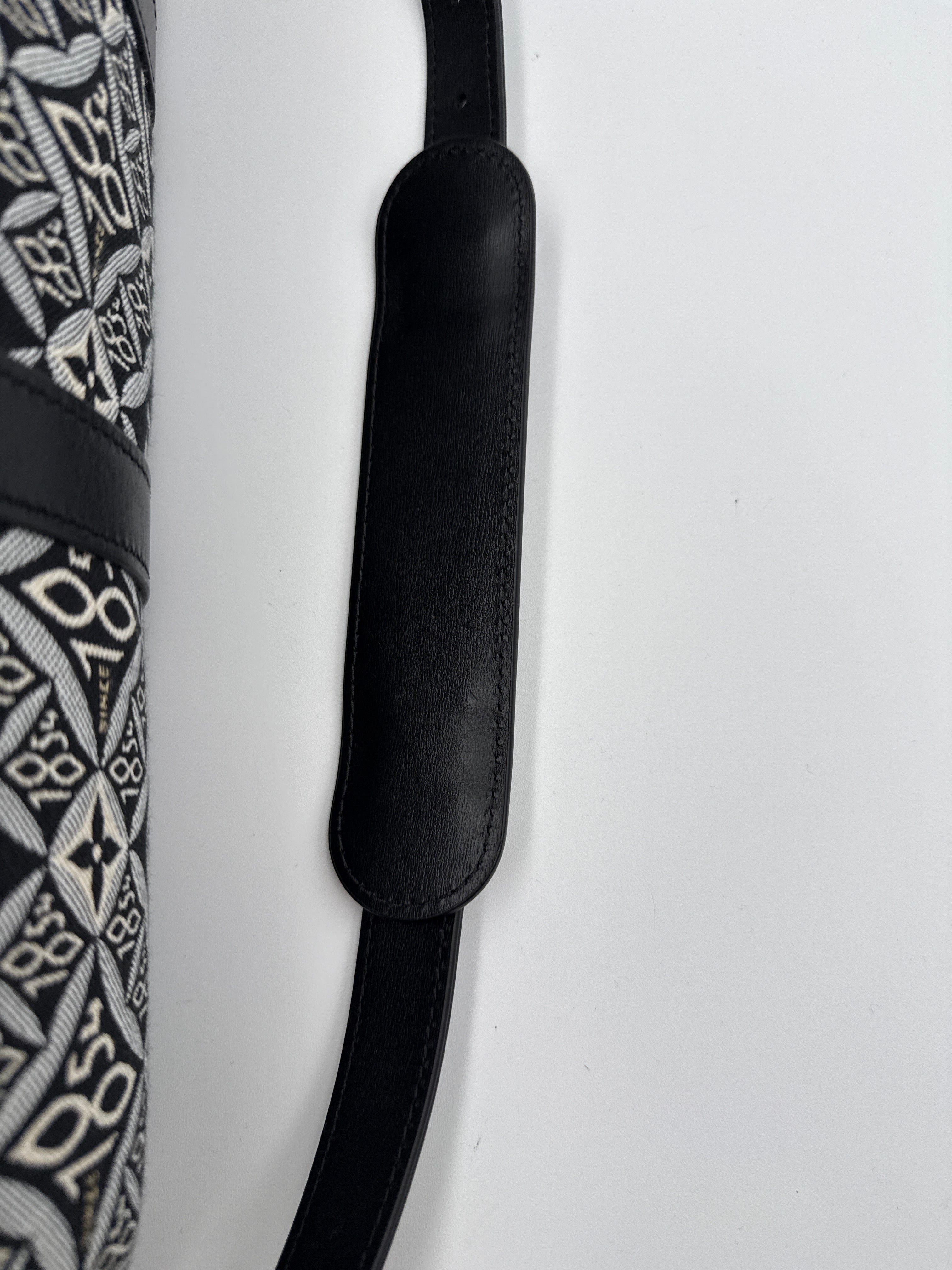 Louis Vuitton dal "1854 "Keepall Bandouliere Jaquard Borsone Viaggio Nero Louis vuitton