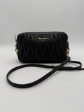 Miu Miu Borsa Camera a Tracolla in Pelle Matelassé Nera - Mercatino di Ninni