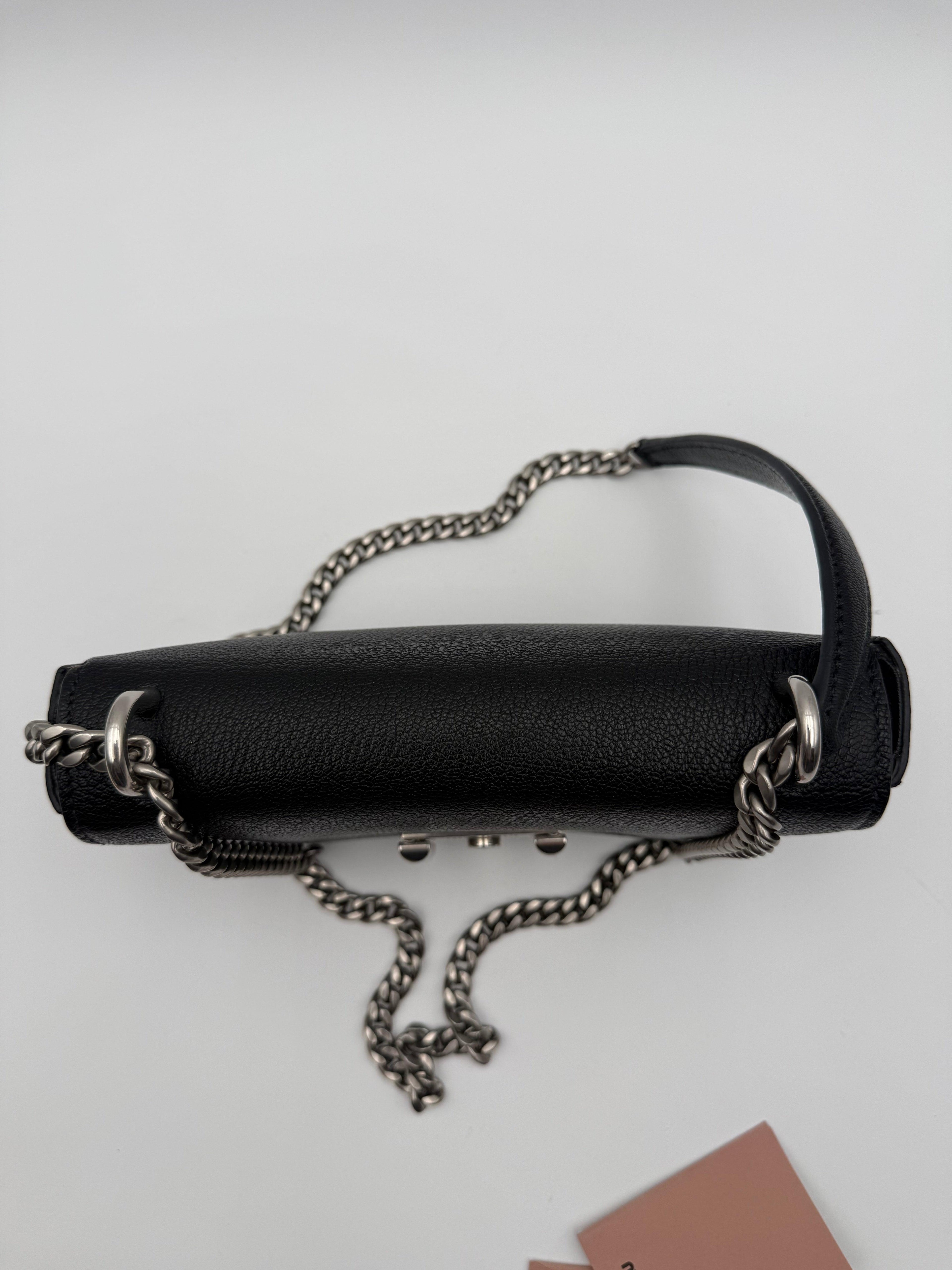 Miu Miu Borsa Pattina a Tracolla in Pelle Madras Nero - Mercatino di Ninni