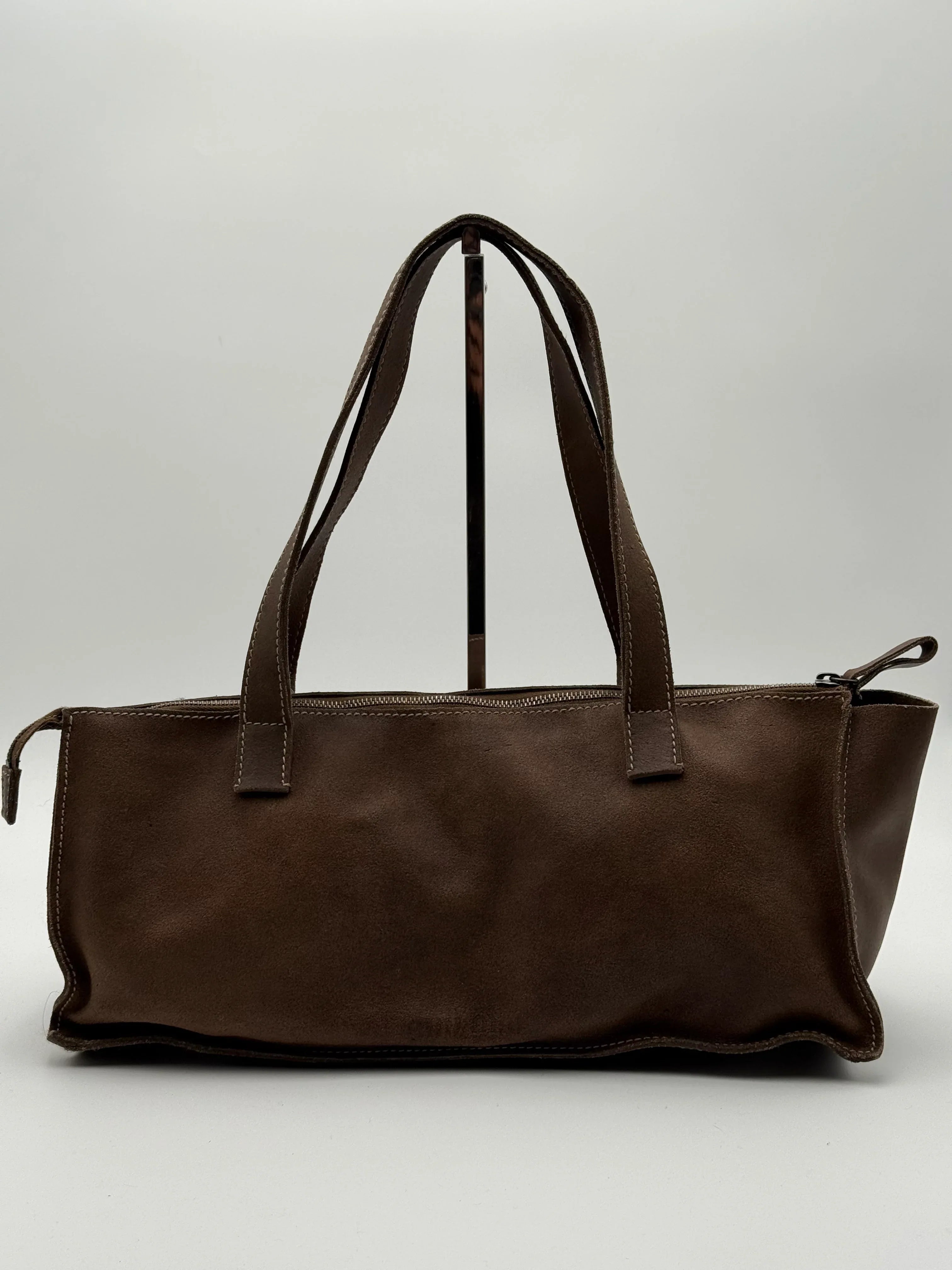 Miu Miu Borsa Tote Vintage in Pelle Marrone - Mercatino di Ninni