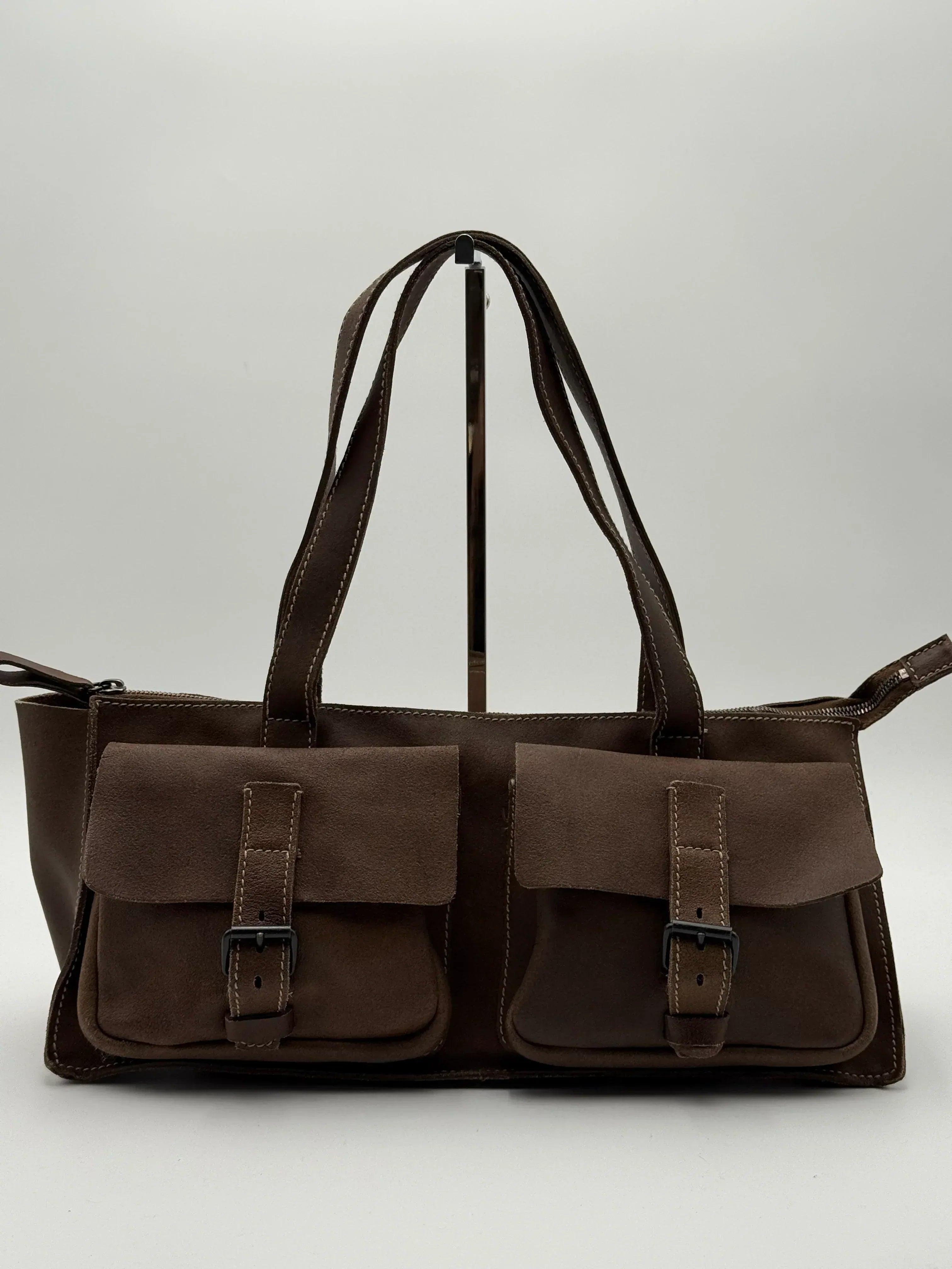 Miu Miu Vintage Tote Bag in Brown Leather - Vintage Bags