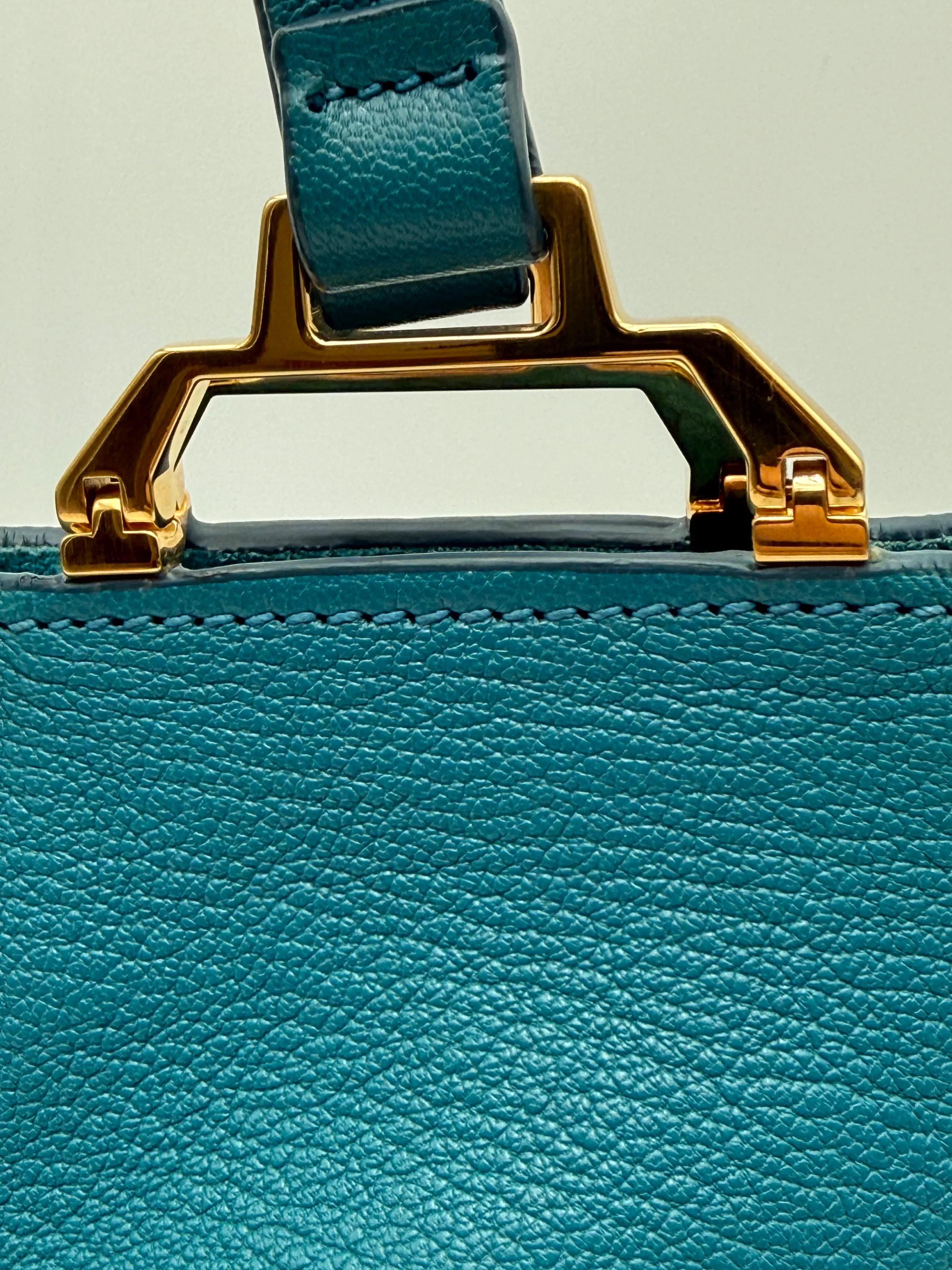 Miu Miu Borsa in Pelle Madras Blu Laguna - Mercatino di Ninni