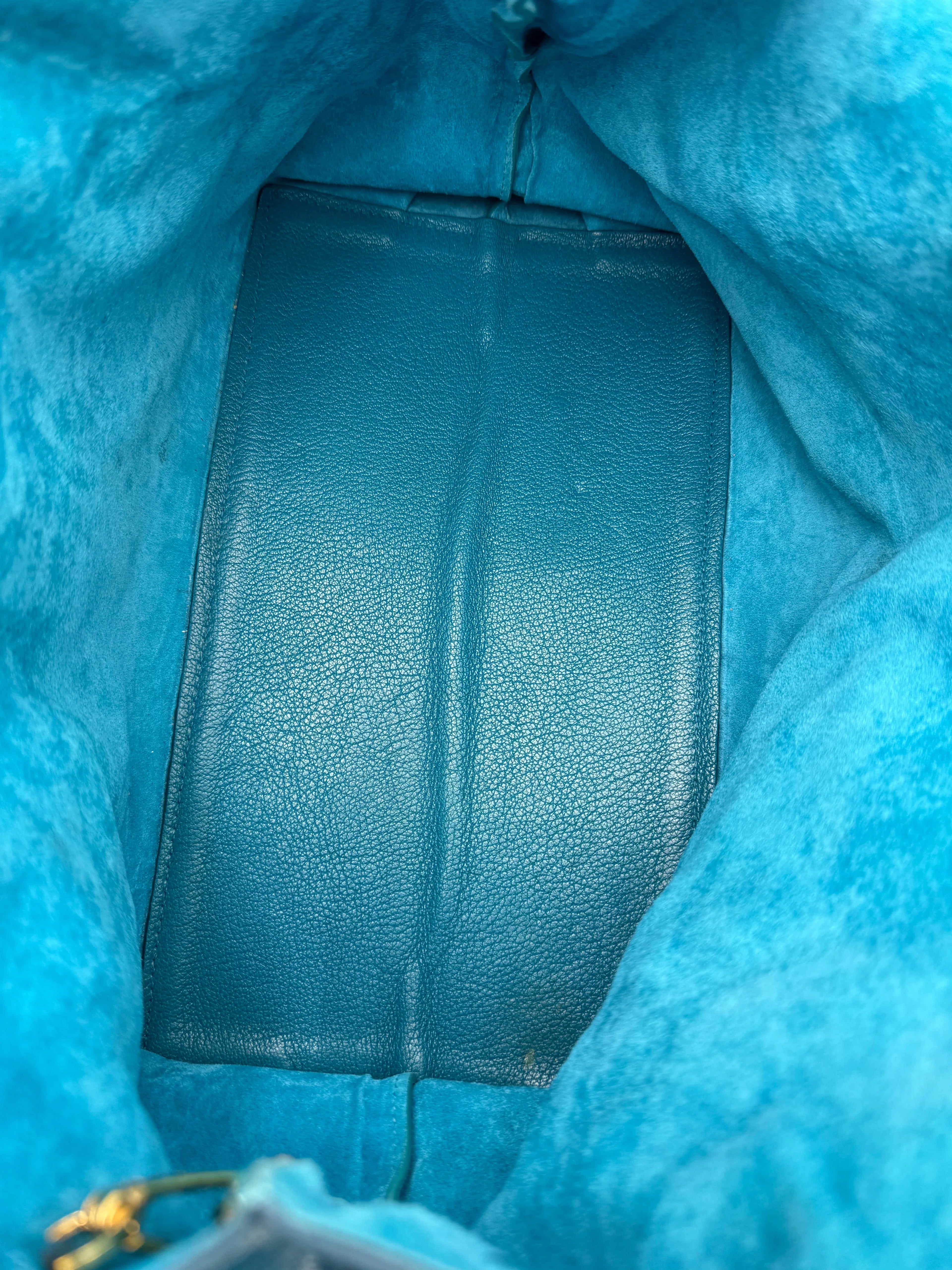 Miu Miu Borsa in Pelle Madras Blu Laguna - Mercatino di Ninni