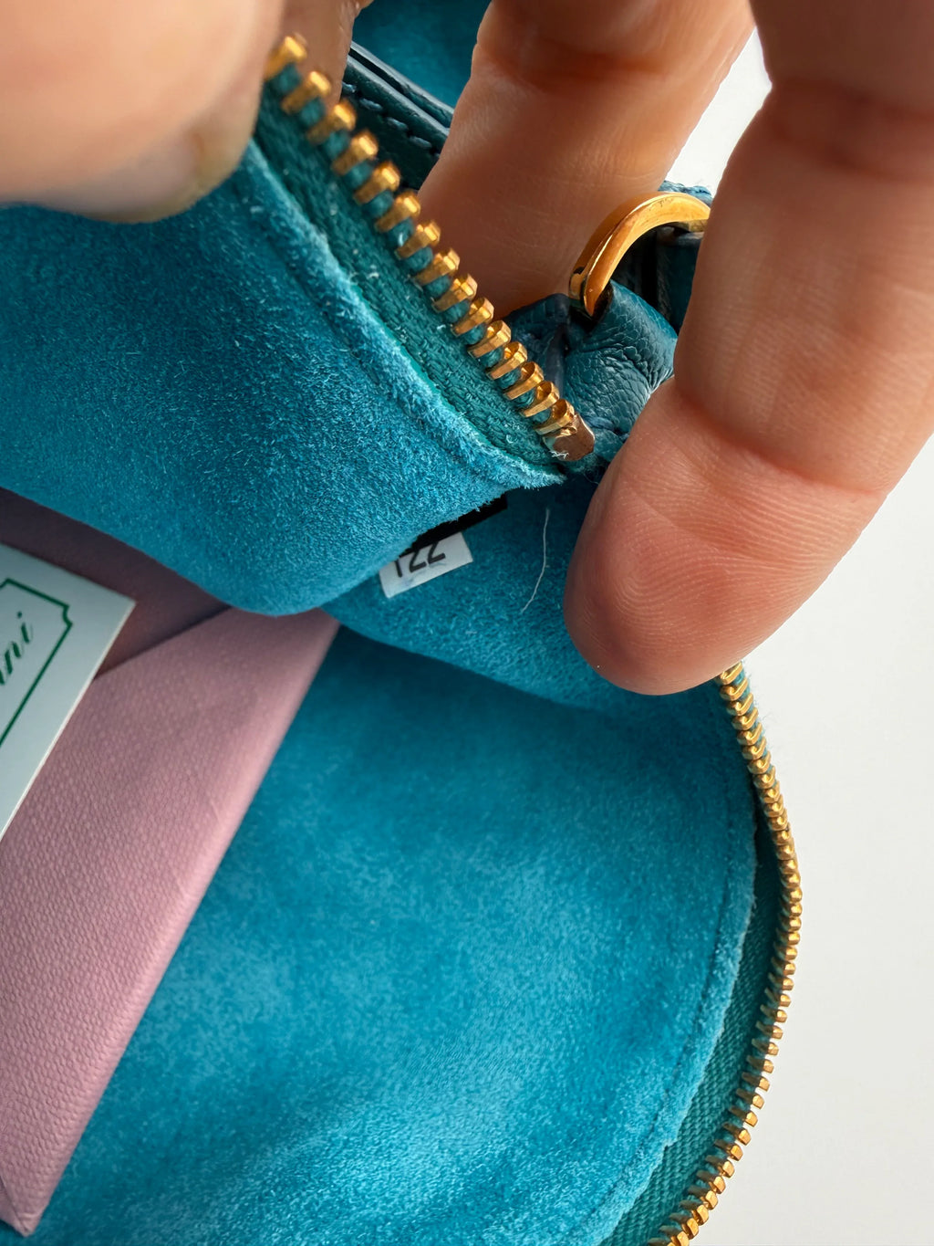 Miu Miu Borsa in Pelle Madras Blu Laguna - Mercatino di Ninni