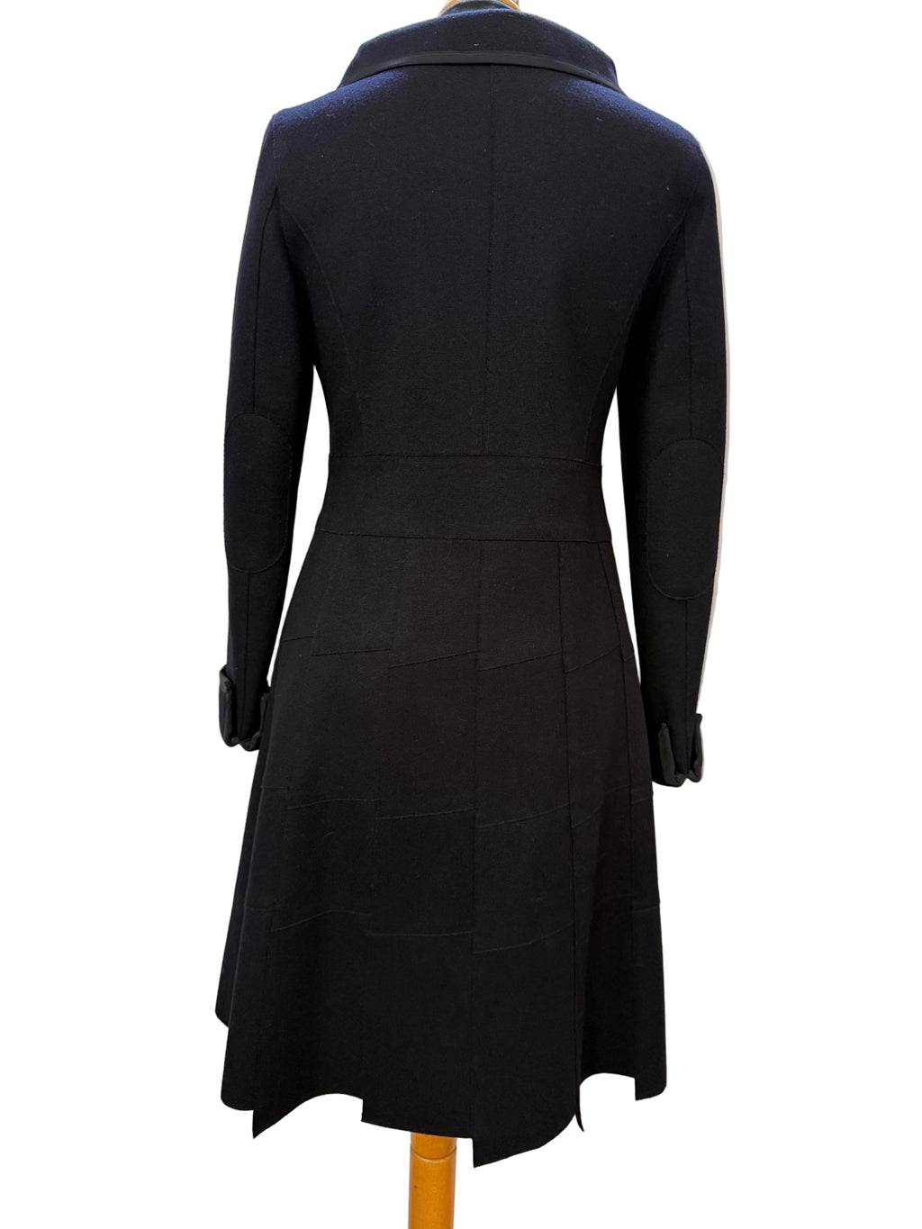 Miu Miu Cappotto Vintage Sfoderato in Panno di Lana Blu Navy - Mercatino di Ninni