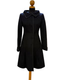 Miu Miu Cappotto Vintage Sfoderato in Panno di Lana Blu Navy - Mercatino di Ninni