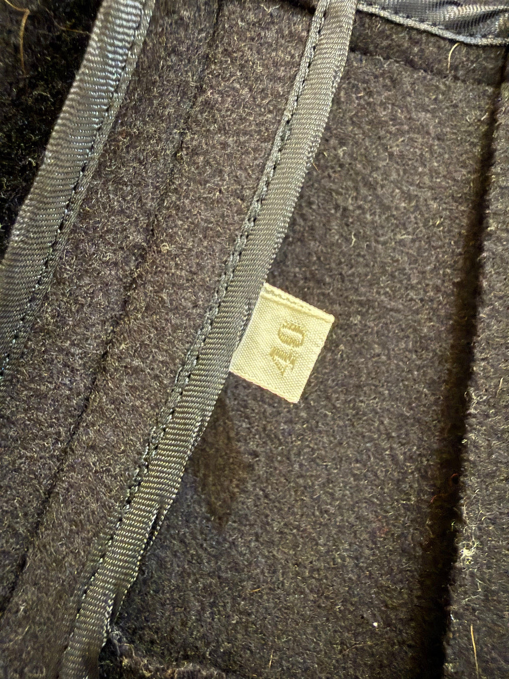 Miu Miu Cappotto Vintage Sfoderato in Panno di Lana Blu Navy - Mercatino di Ninni