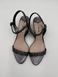 Miu Miu Sandali in Pelle Metallizzata e Glitter Grigi - Mercatino di Ninni