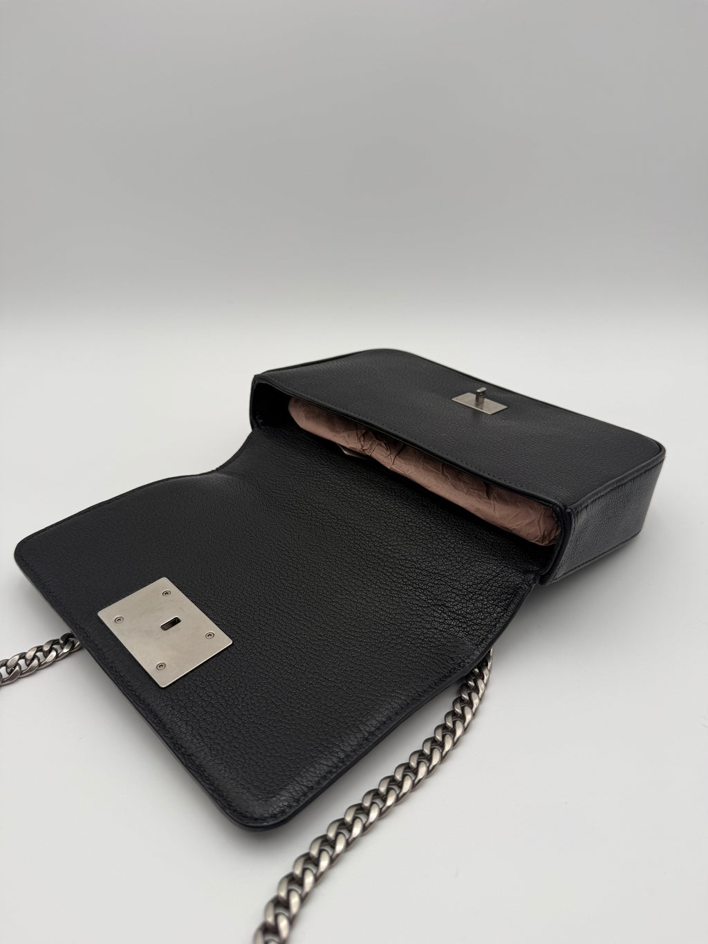Miumiu Borsa Pattina Tracolla in Pelle Madras Nero