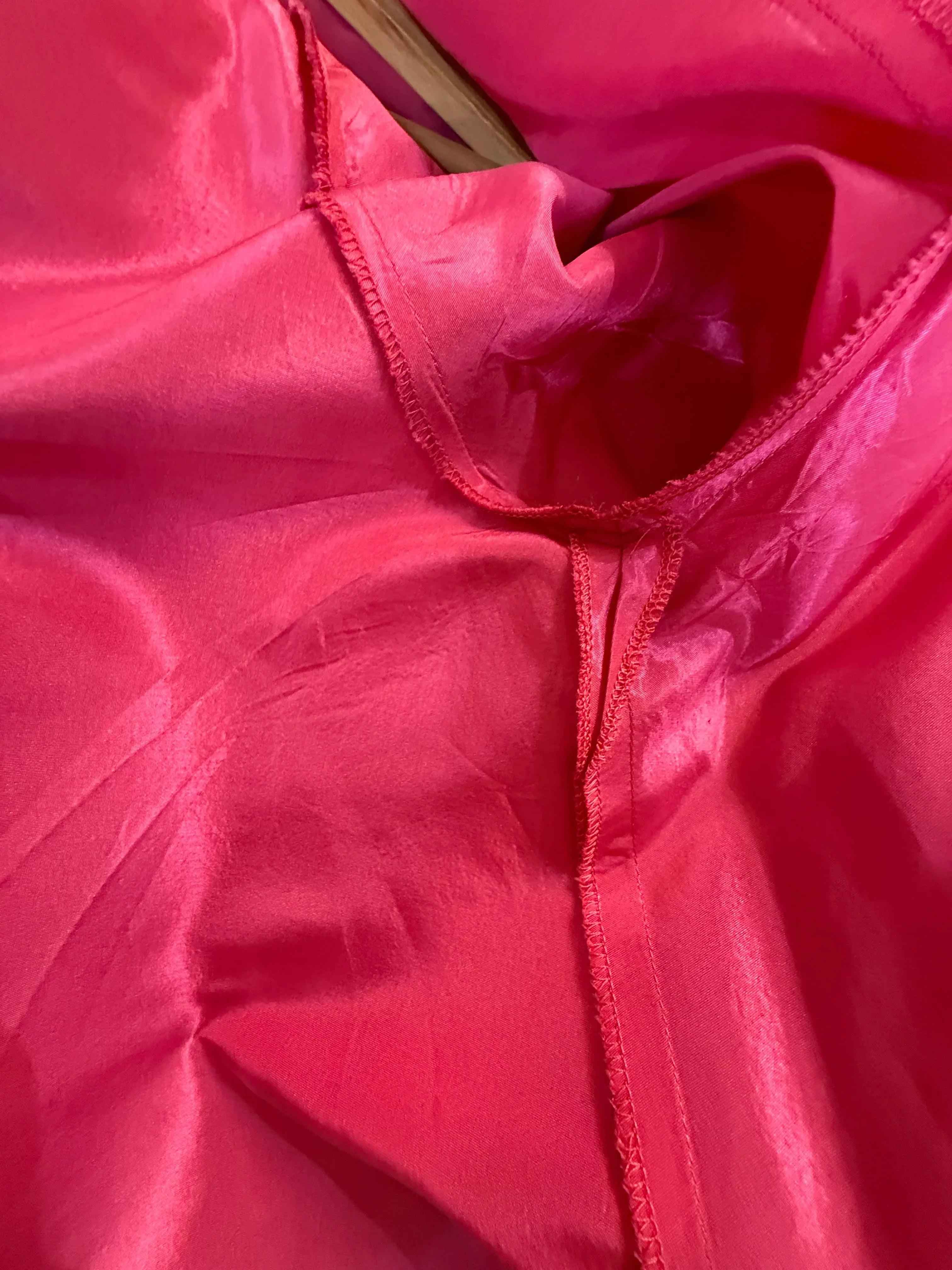 Oscar De La Renta Mantella Vintage in Seta Rosa