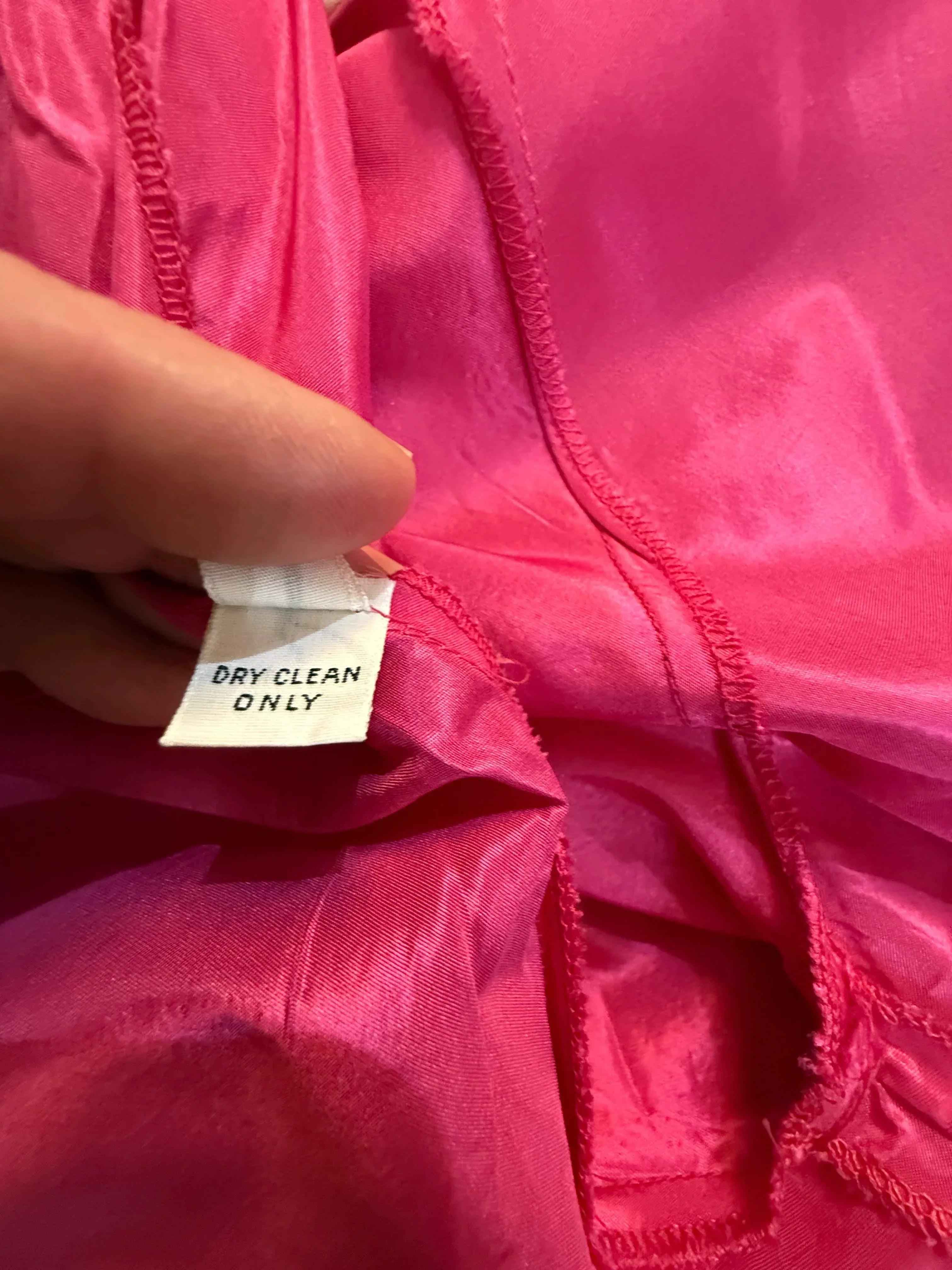 Oscar De La Renta Mantella Vintage in Seta Rosa