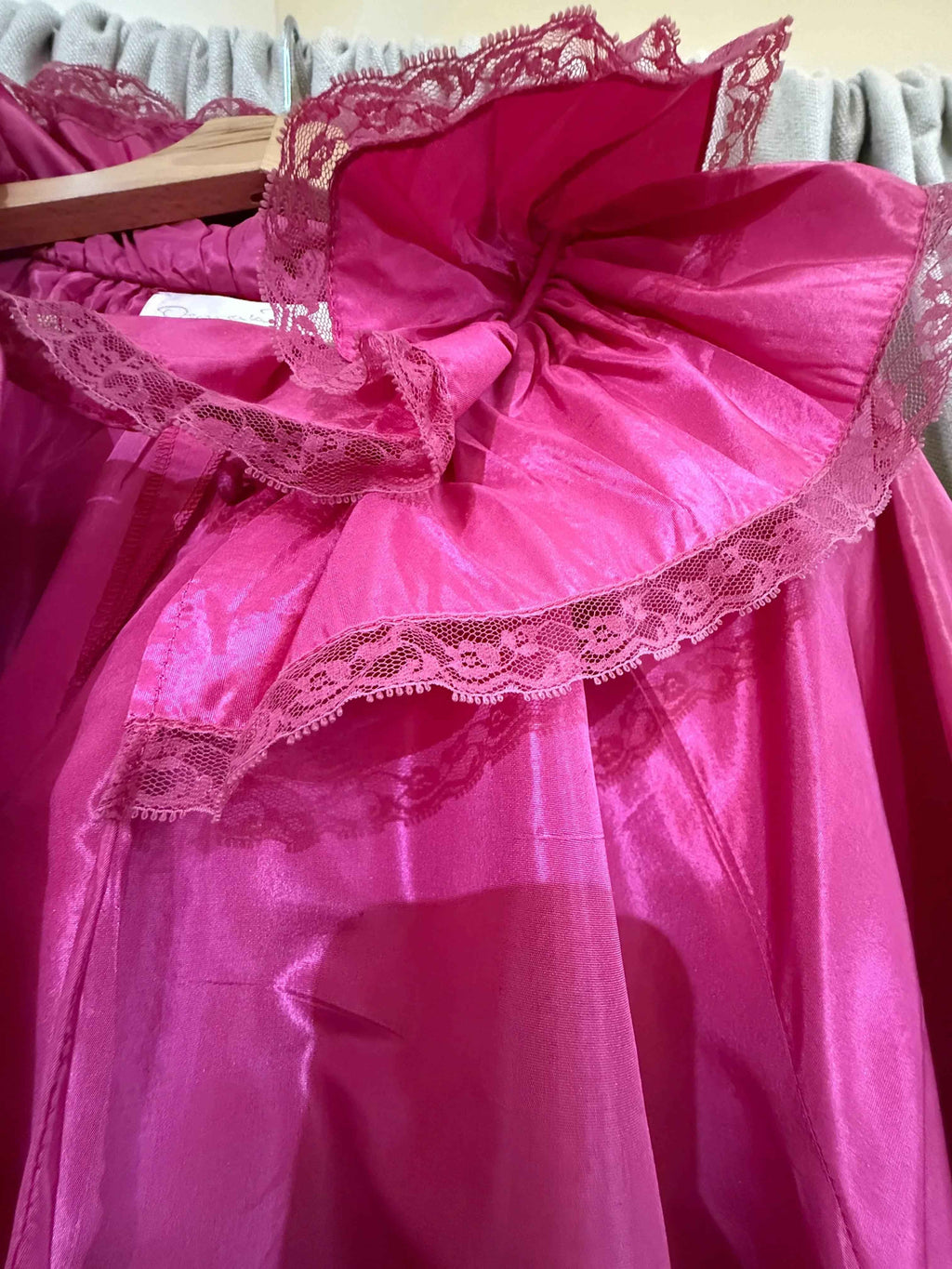 Oscar De La Renta Mantella Vintage in Seta Rosa