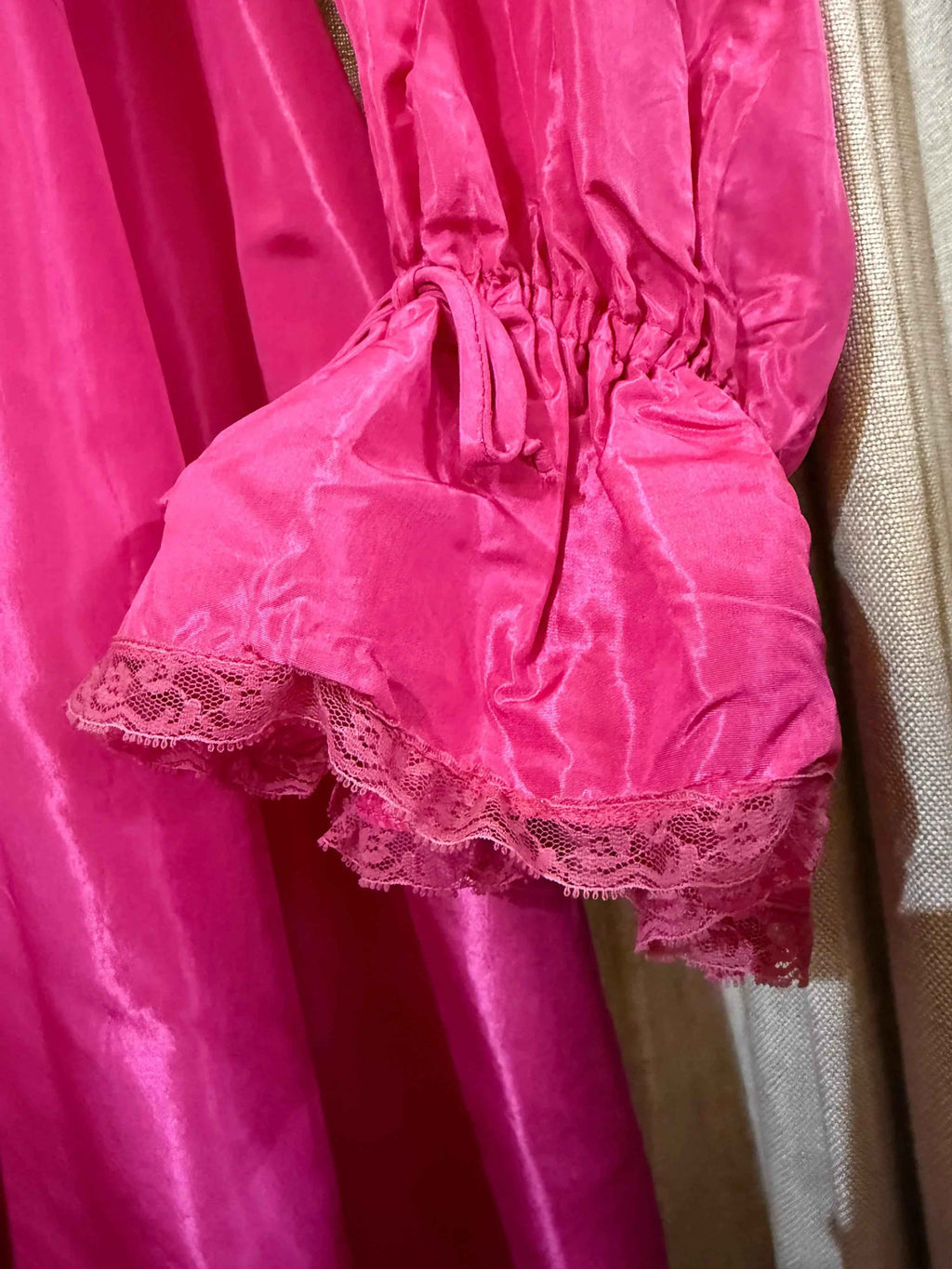 Oscar De La Renta Mantella Vintage in Seta Rosa