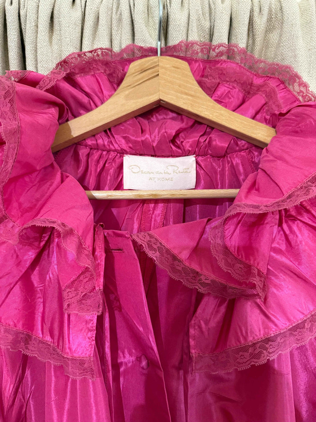 Oscar De La Renta Mantella Vintage in Seta Rosa