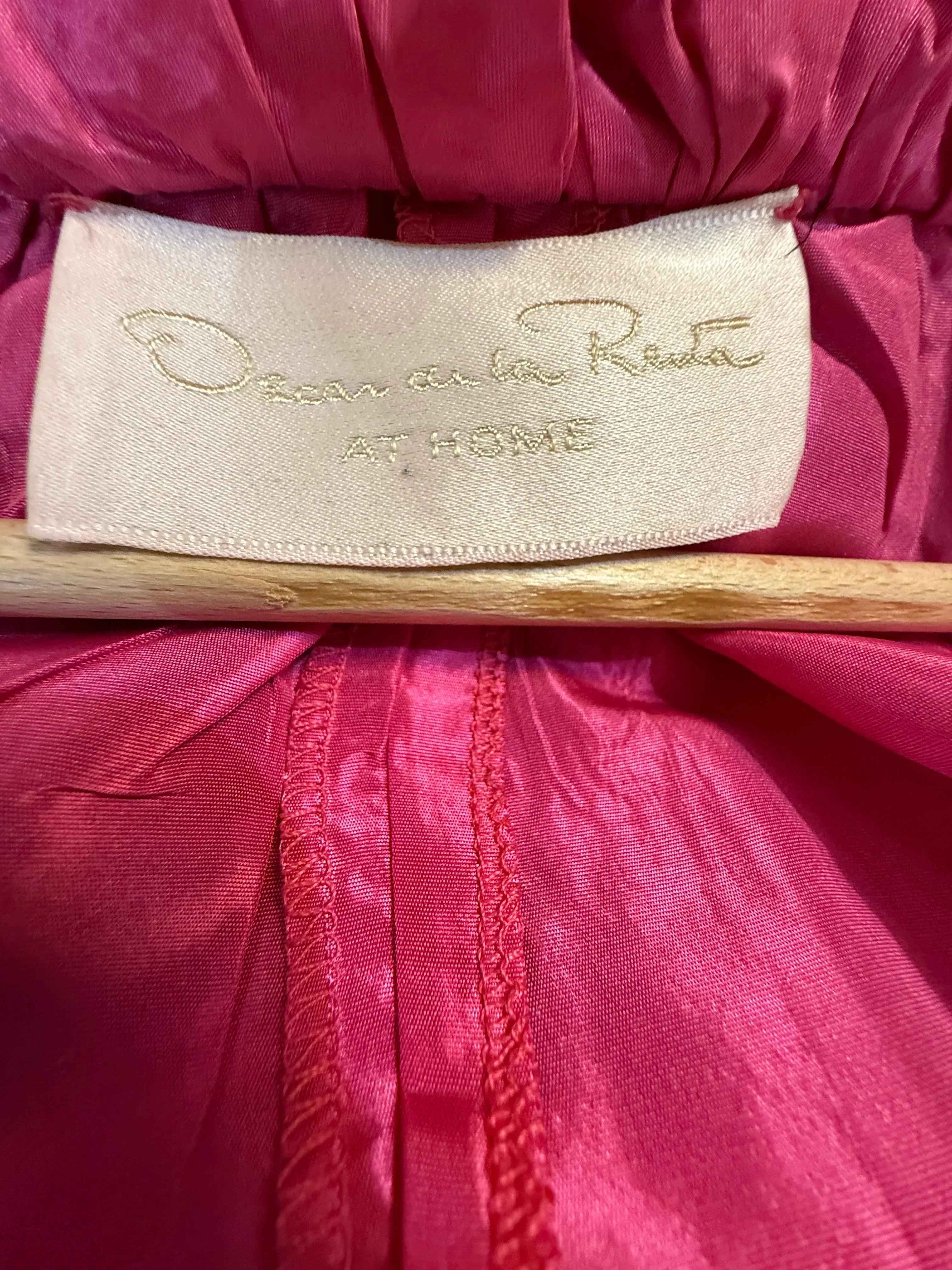 Oscar De La Renta Mantella Vintage in Seta Rosa