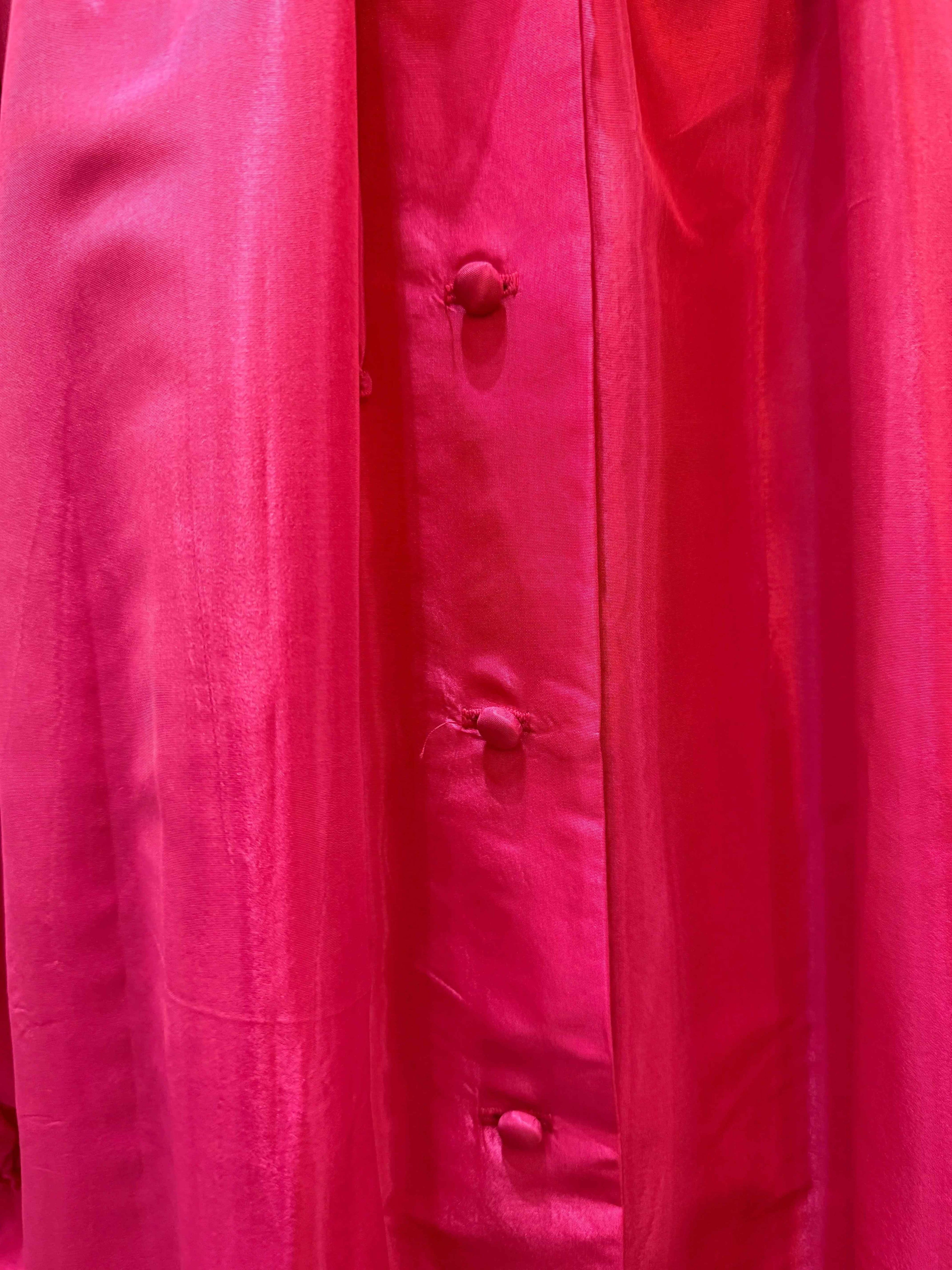 Oscar De La Renta Mantella Vintage in Seta Rosa
