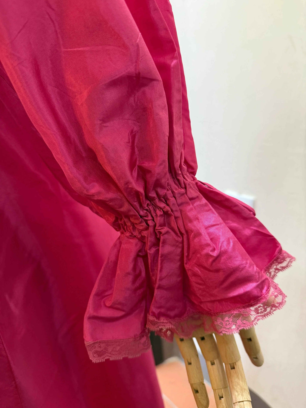 Oscar De La Renta Mantella Vintage in Seta Rosa