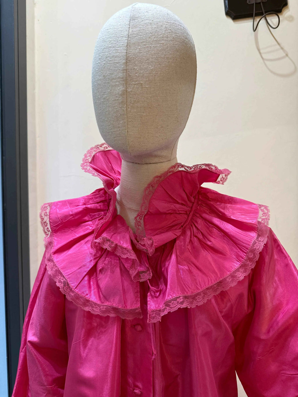 Oscar De La Renta Mantella Vintage in Seta Rosa
