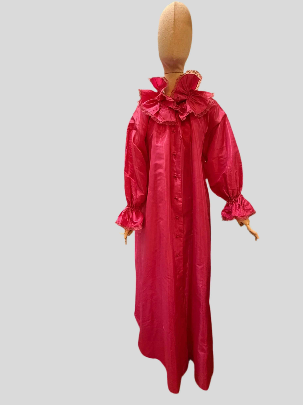 Oscar De La Renta Mantella Vintage in Seta Rosa